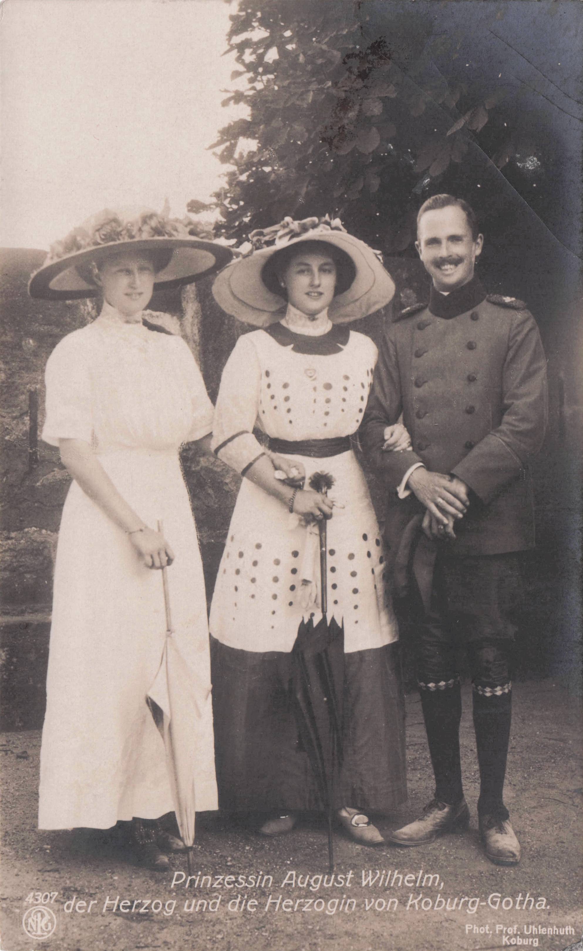 King Wilhelm Of Prussia Prinzessin August Koburg Gotha German Antique Postcard