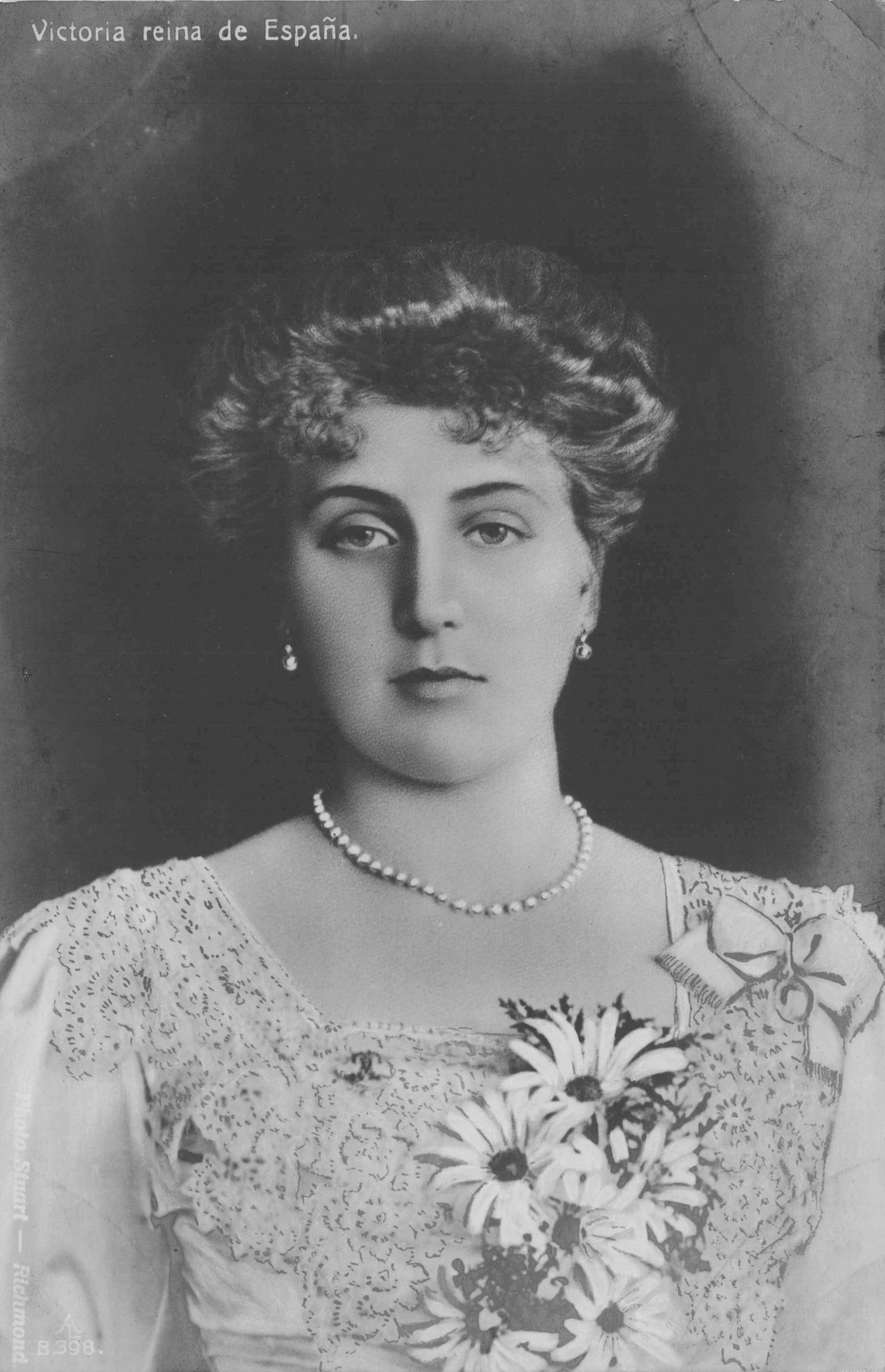 Victoria Reina De Espana Princess Queen Antique Spanish Royal Postcard
