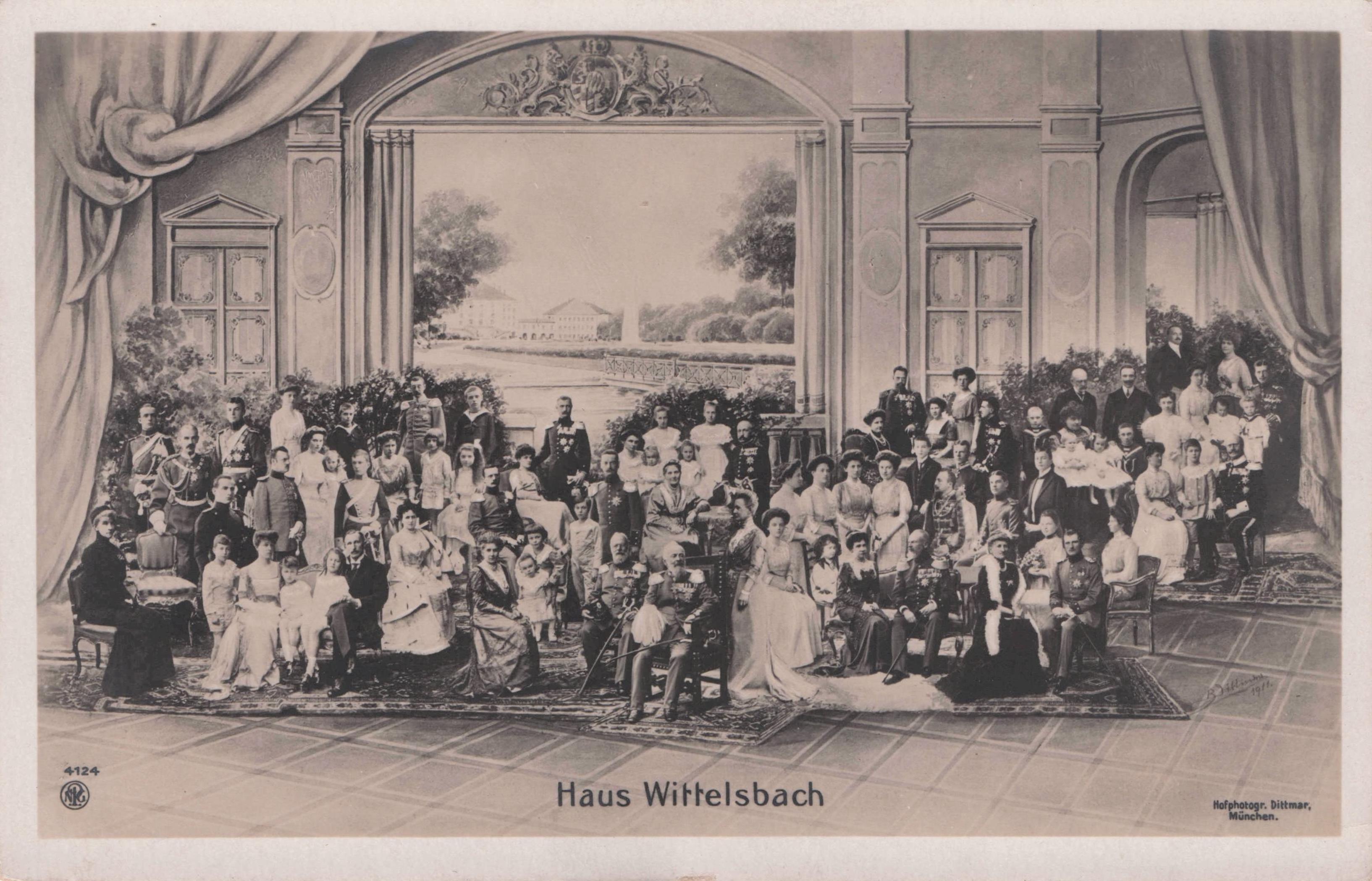 Haus Wittelsbach Bayrische Königsfamilie German Royal Family Antique Postcard