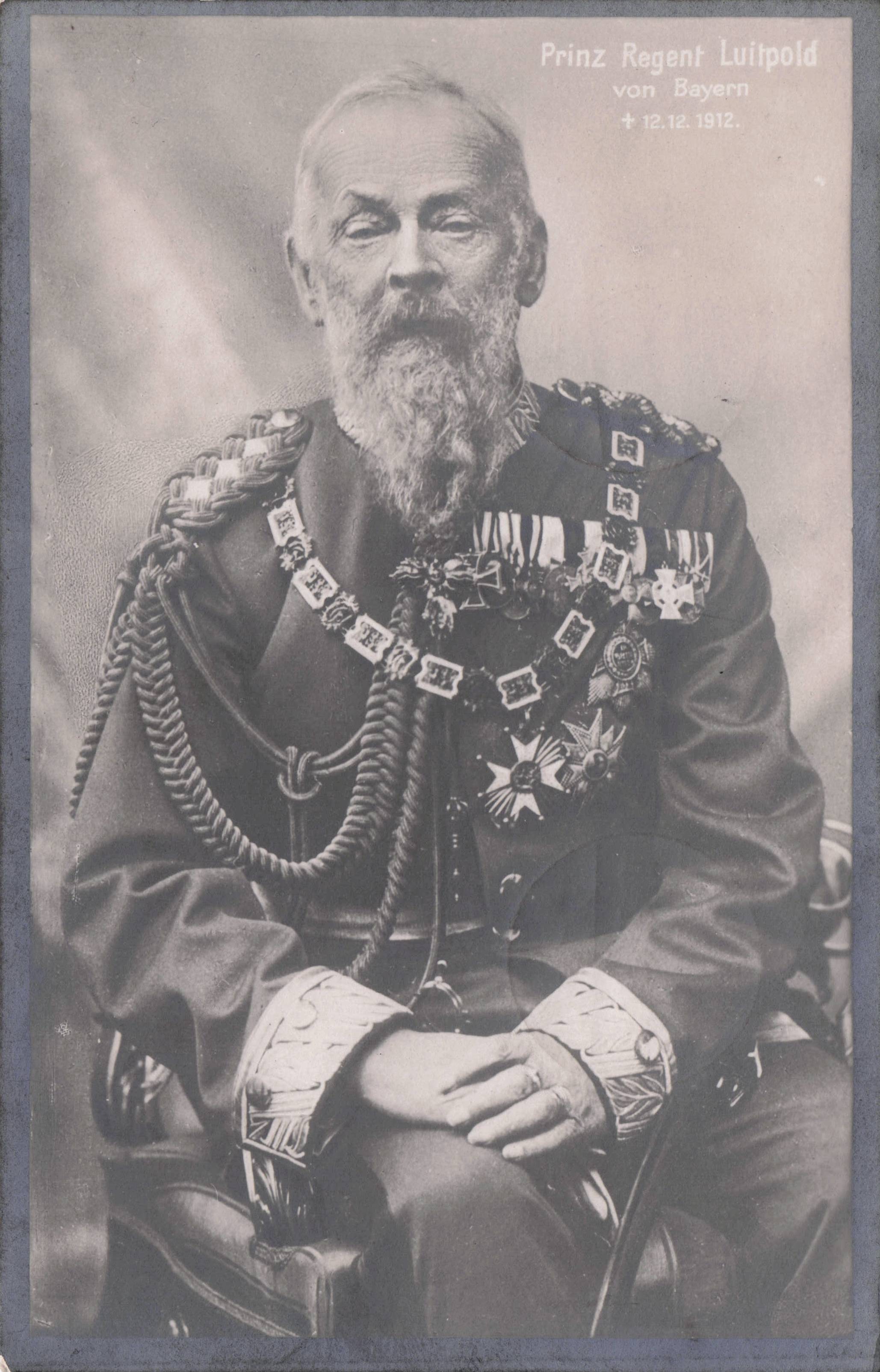 Prinz-Regent Luitpold Prince Of Bavaria Royal Regalia German Antique Postcard