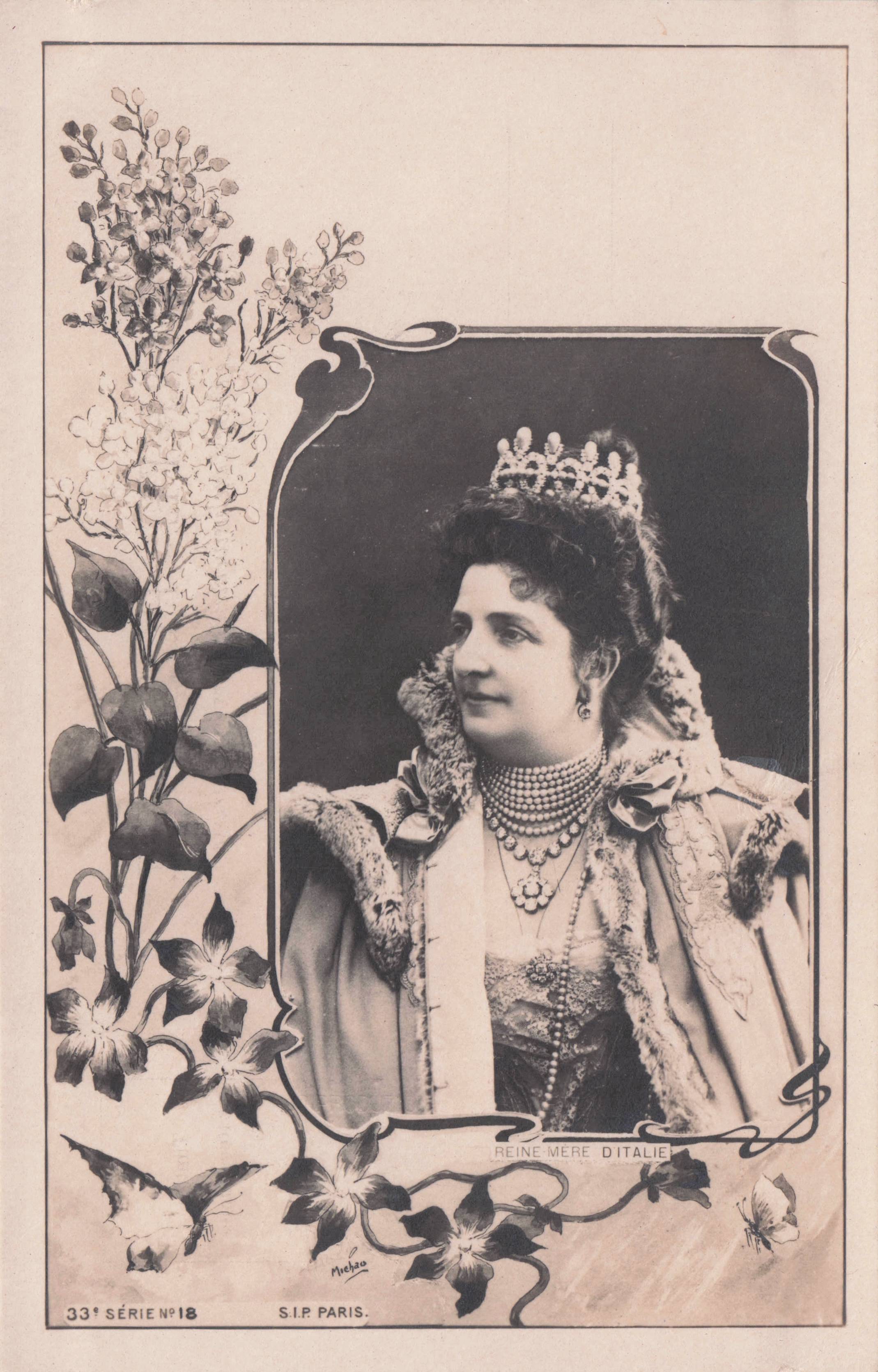Reine Mere Digitalie Paris French Queen Royal Family Rare Serie 18 Old Postcard