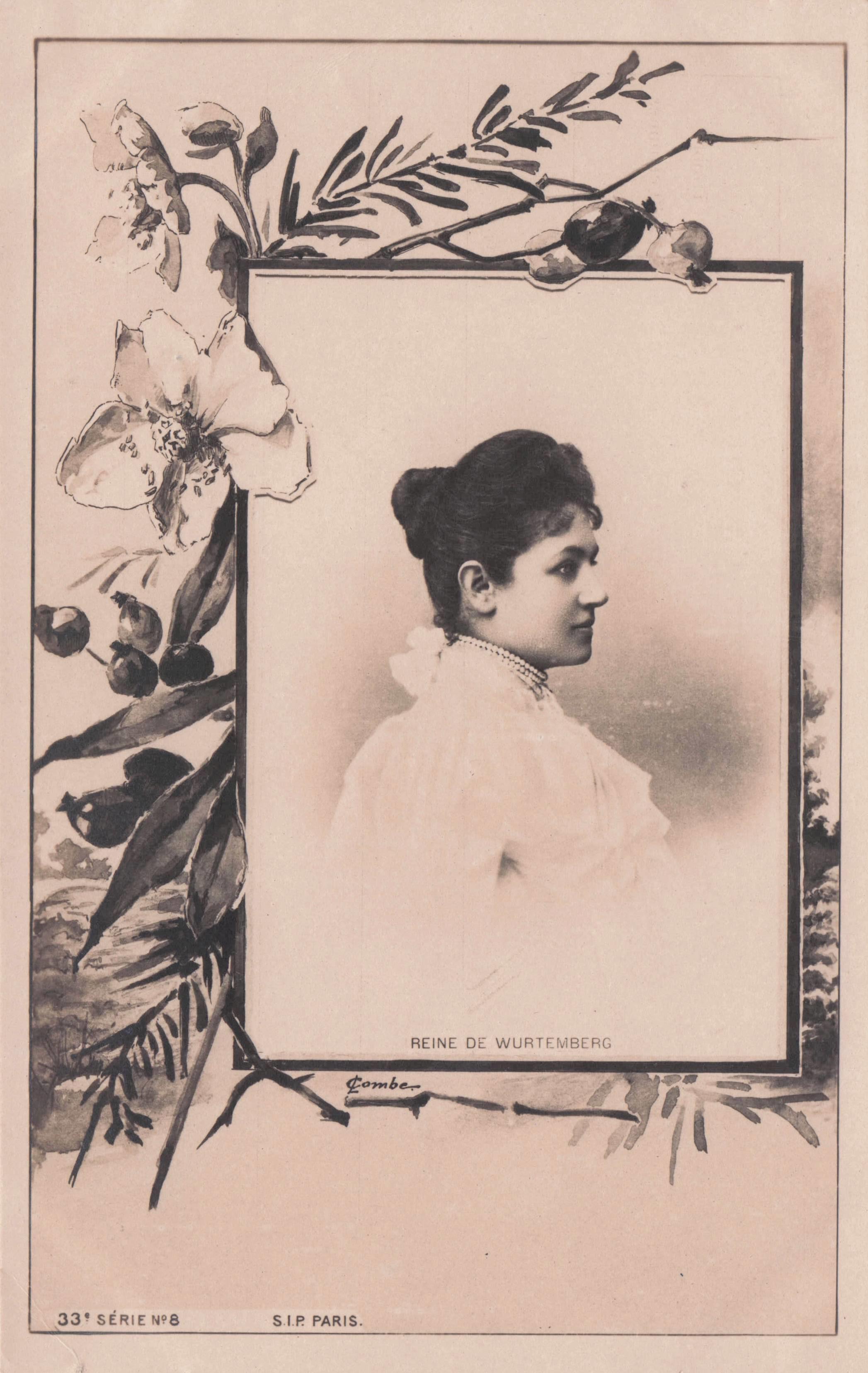 Reine De Wurtemberg French Queen Paris Royal Family Antique Serie 8 Rare Postcard