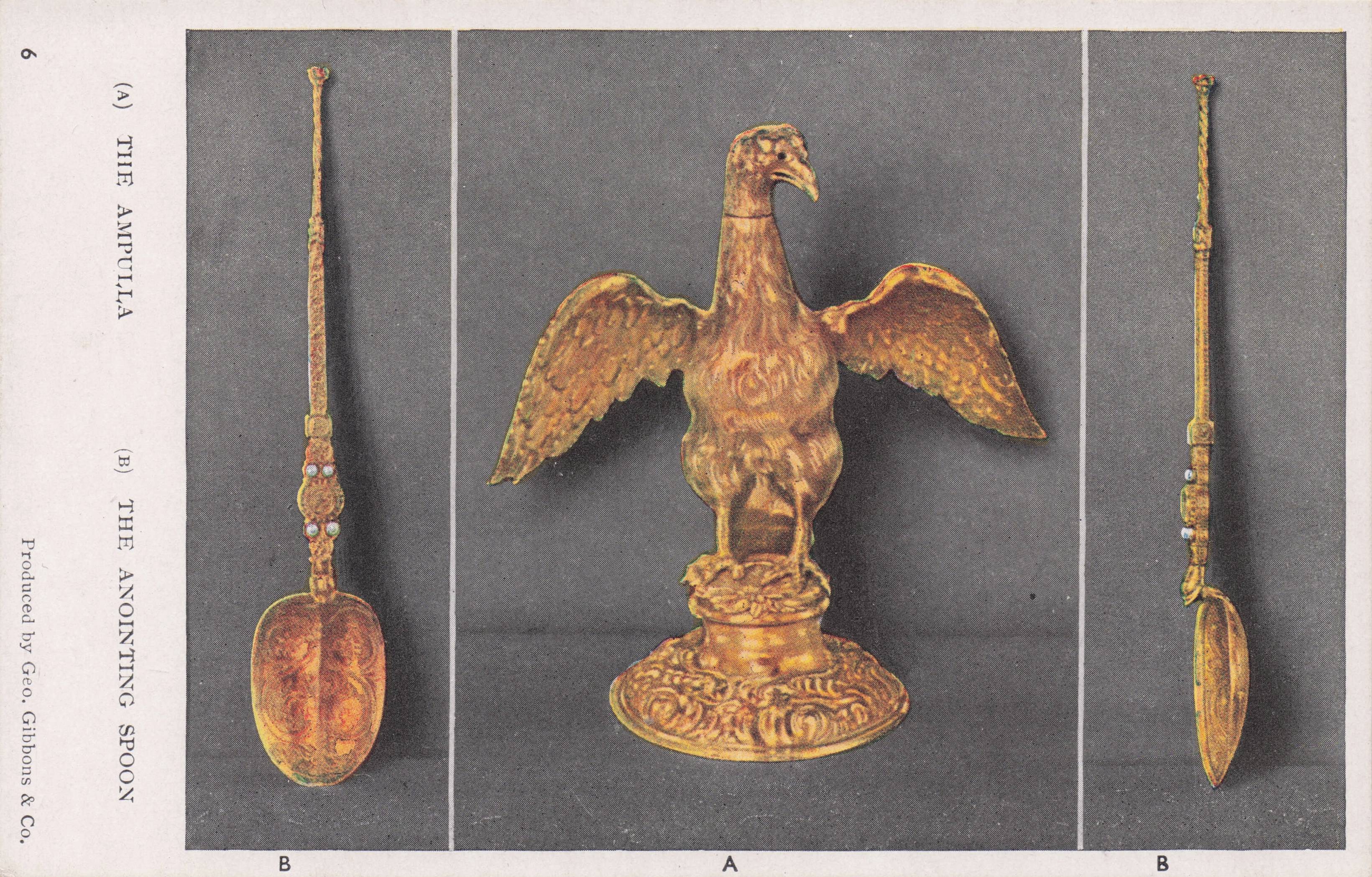 Ampulla Anointing Spoon The Crown Jewels Antique History Old Royal Postcard