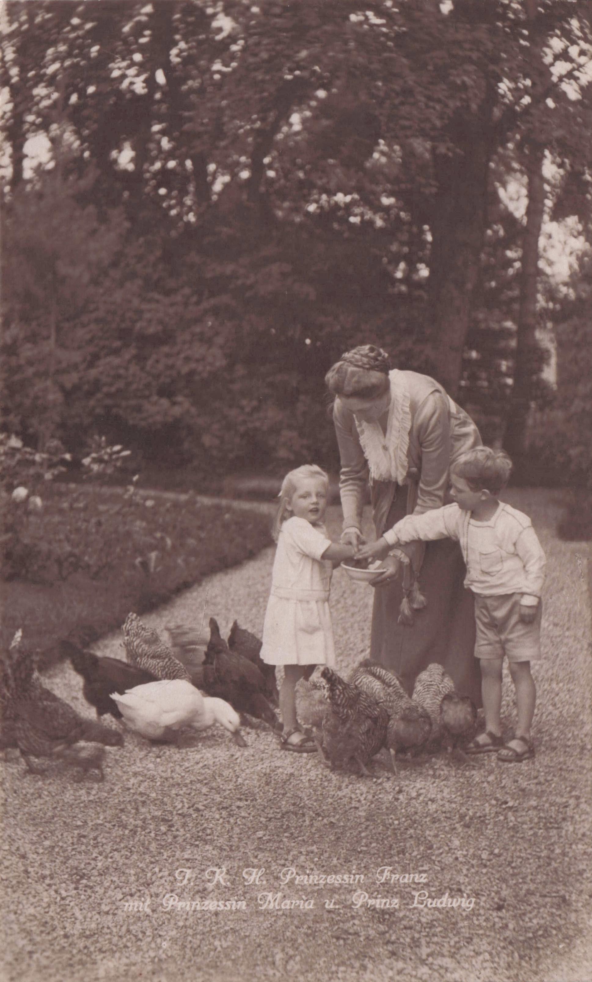 Princess Isabella Antonie of Croy German Royal Children & Birds Old Postcard