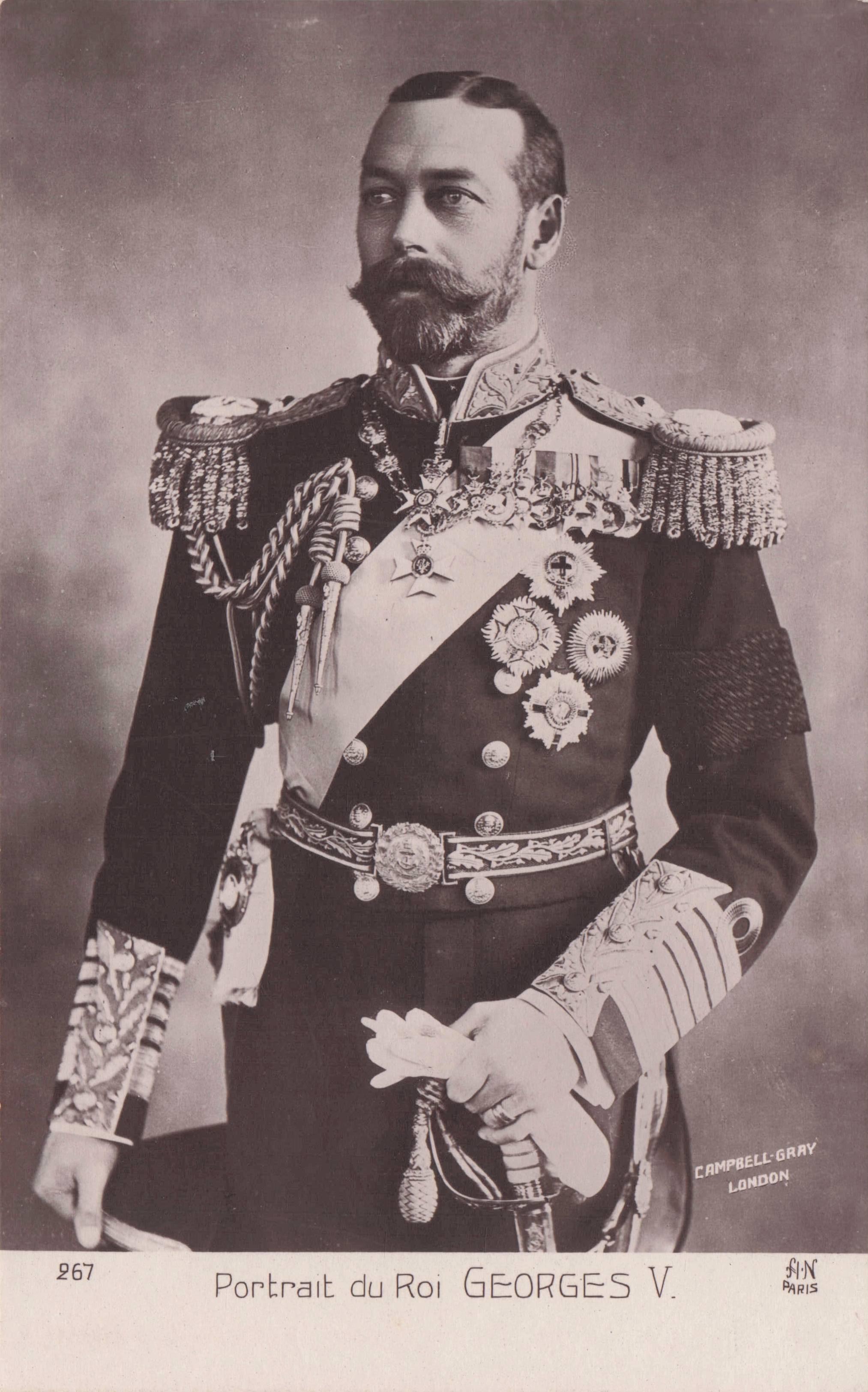 Roi Georges V King George Antique French Royal Postcard