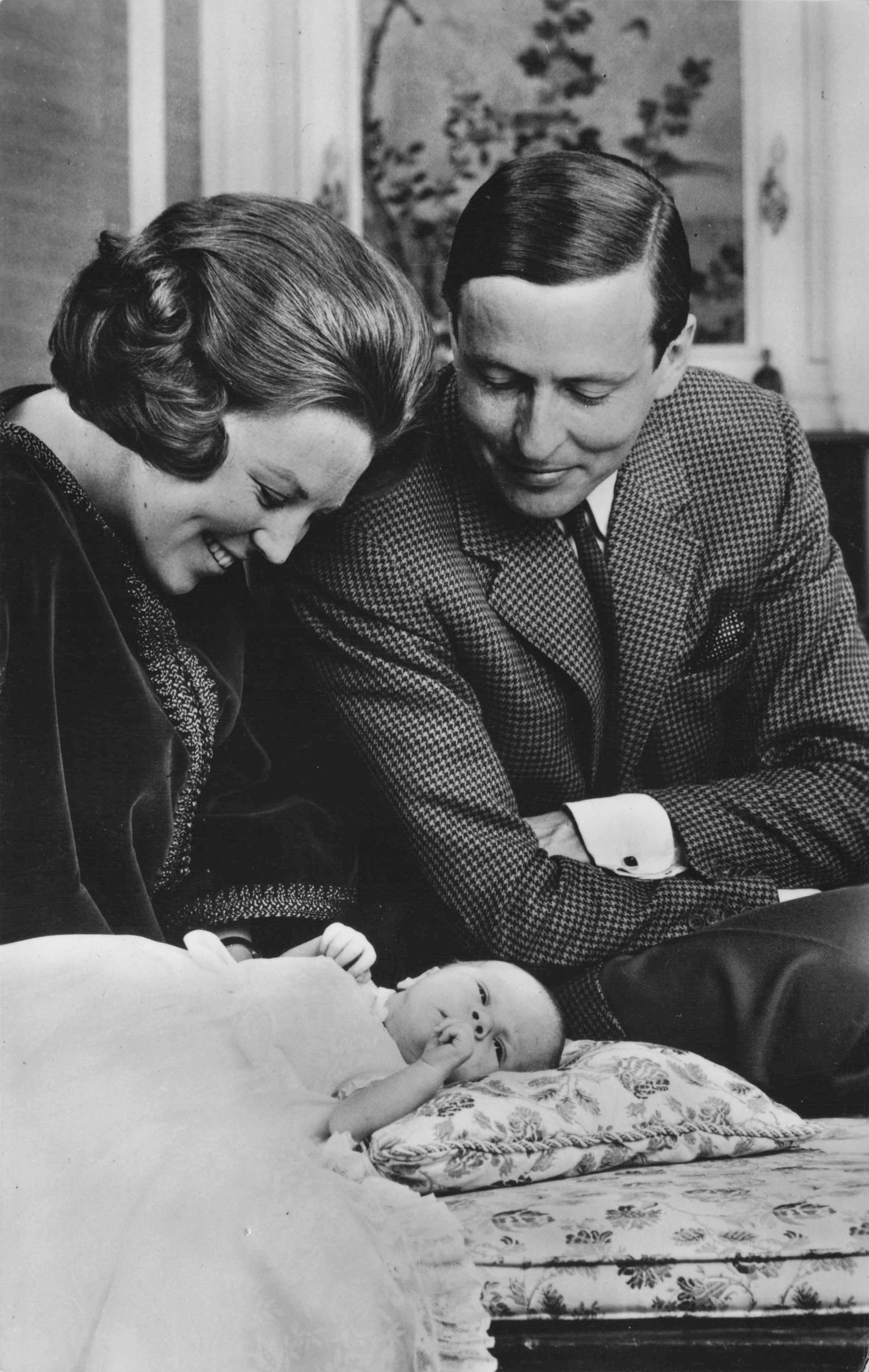 Prince Claus of the Netherlands Queen Beatrix Royal Baby RPC Postcard