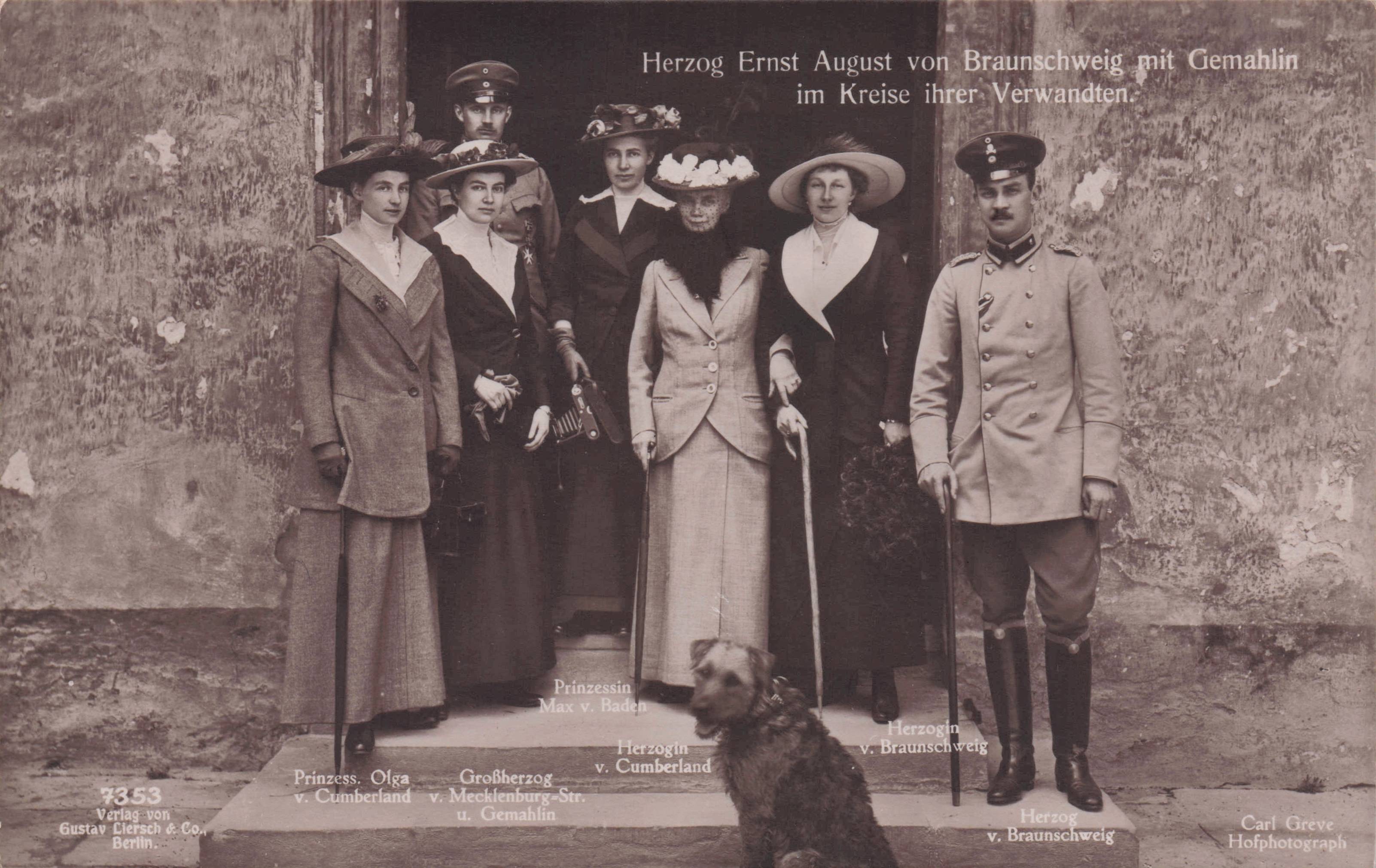 Prince Ernest Augustus of Hanover & Royal Dog German Royal Family Old Postcard