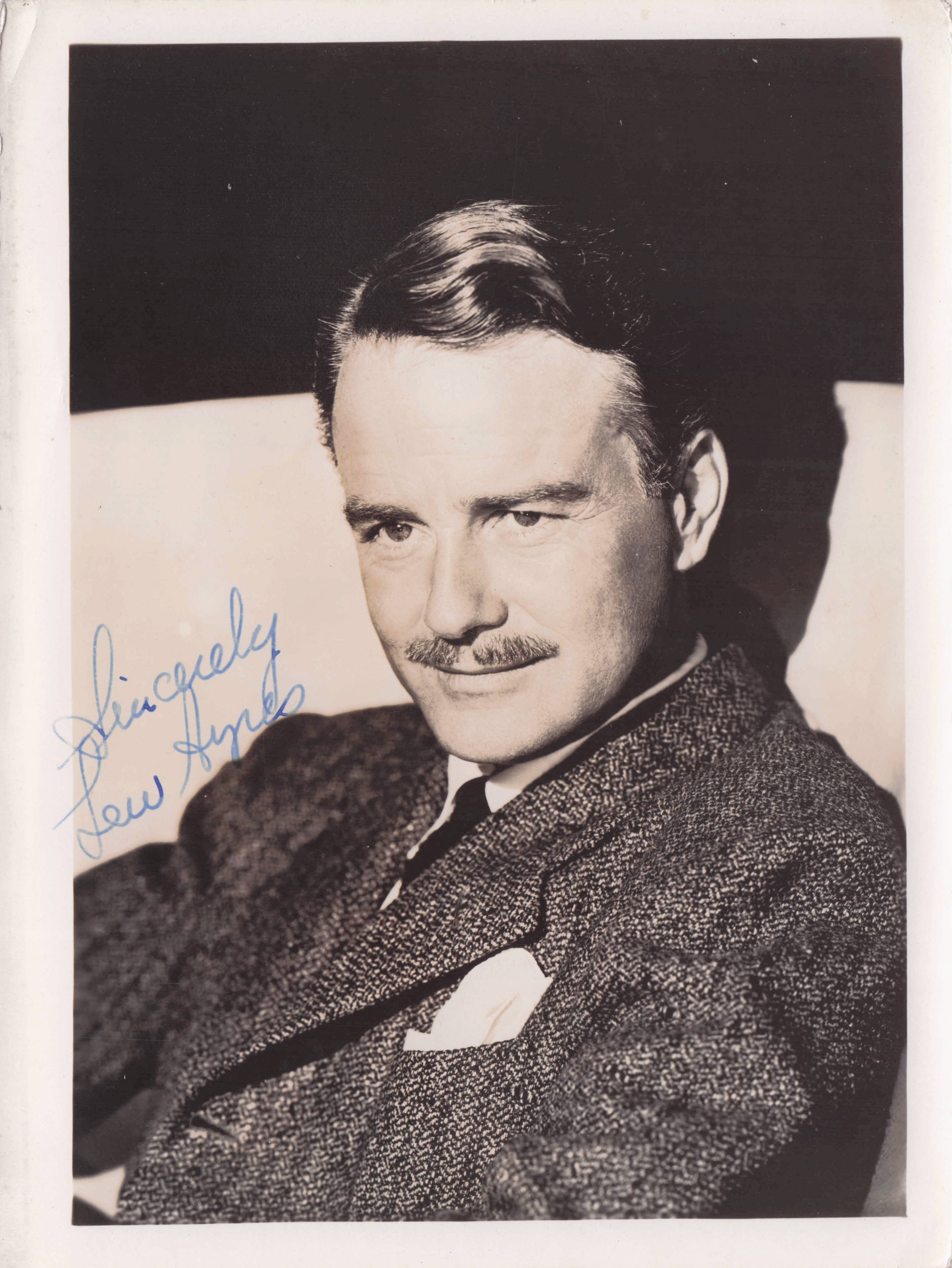 Lew Ayres All Quiet On The Western Front Film Antique Hand Signed Photo