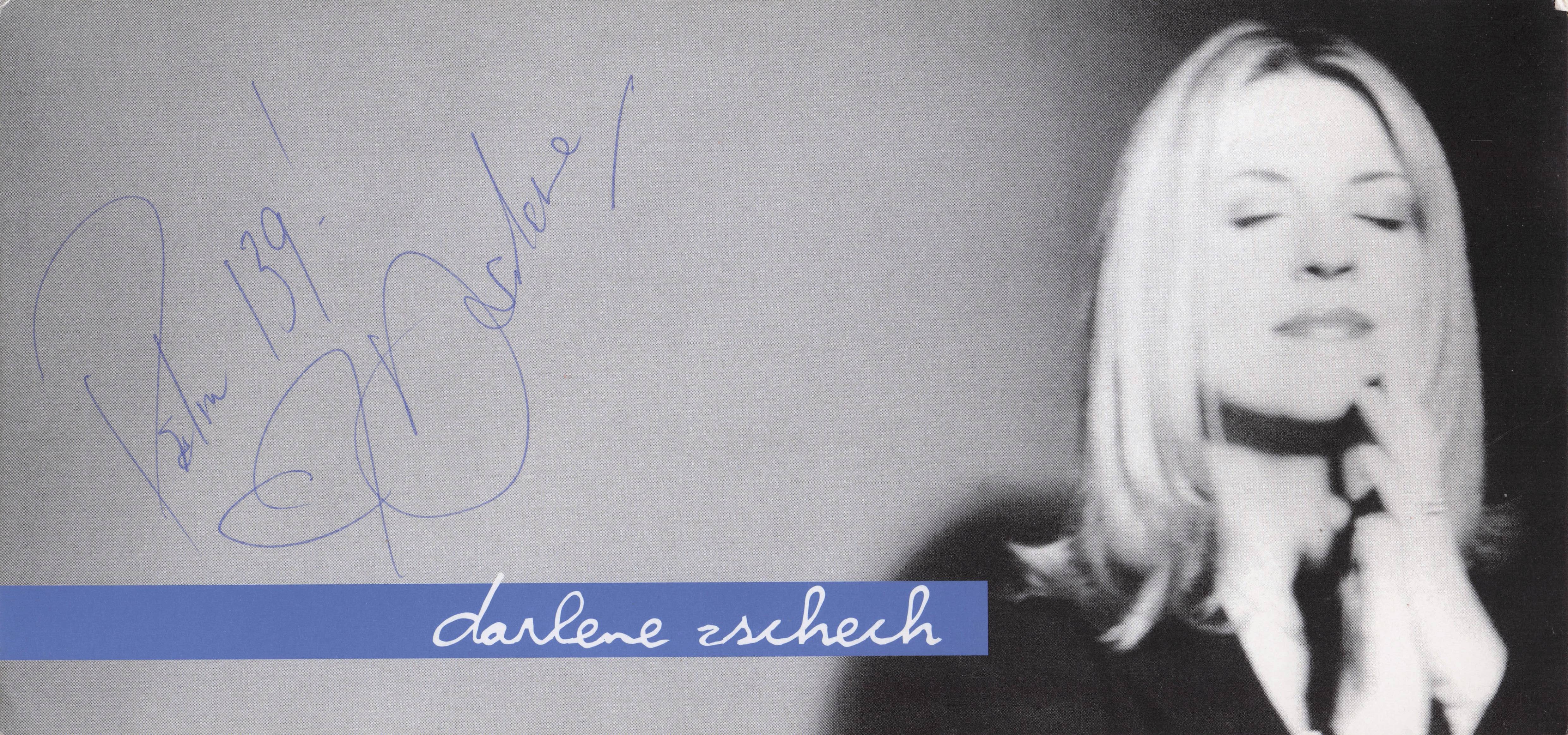 Darlene Zschech Australian Pop Gospel Singer Hand Signed Book Mark Photo Slip