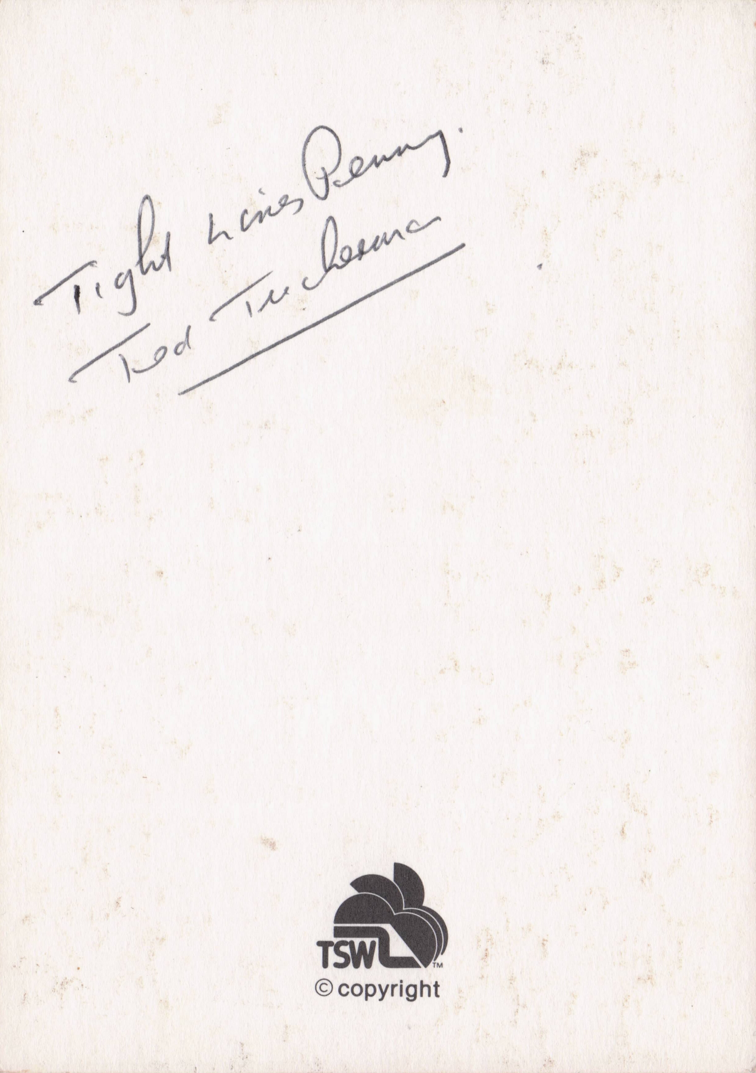 Ted Tuckerman Champion Fishing Angler TV Show Presenter Hand Signed Photo