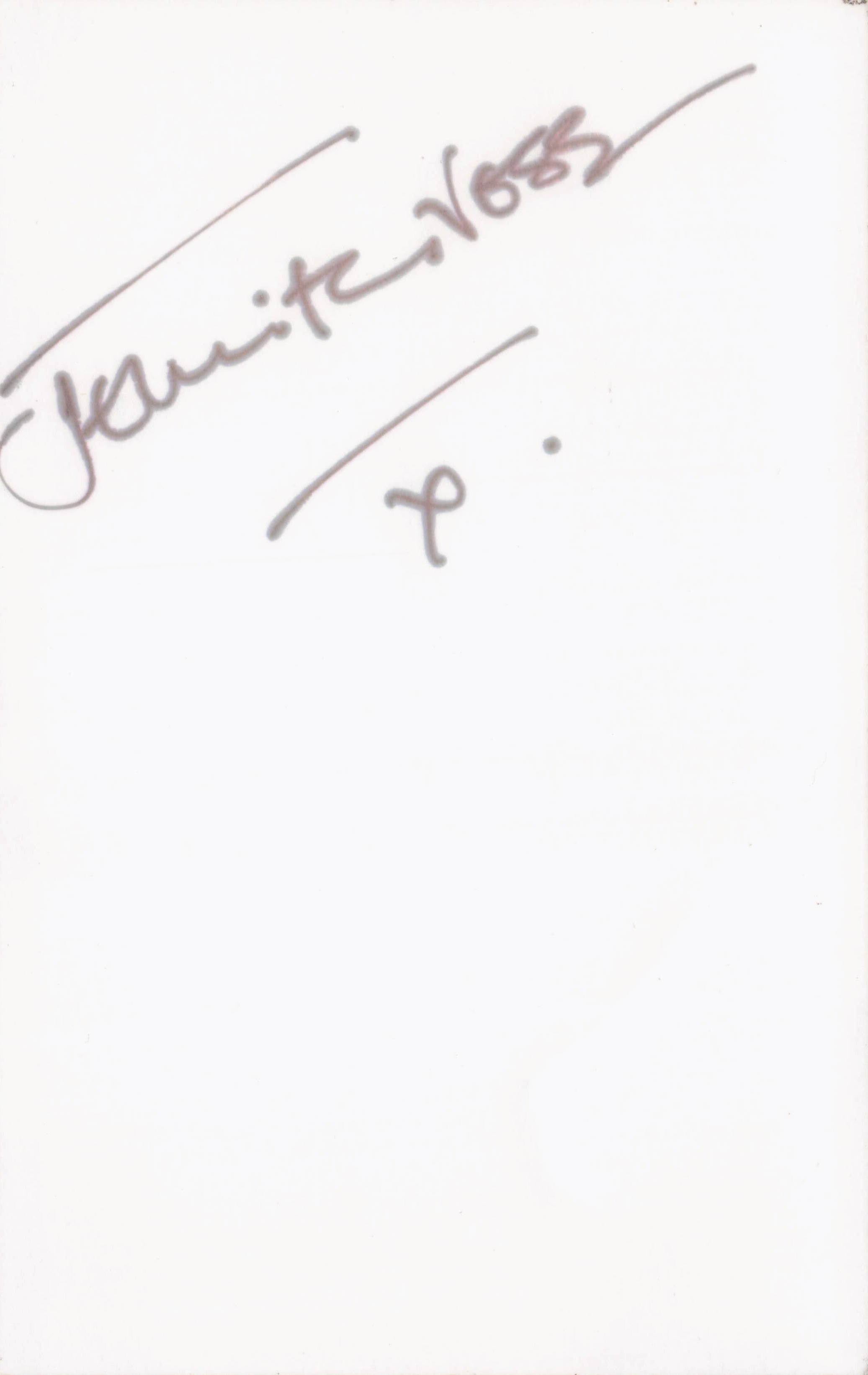 Janine Voss Westward TV Presenter Reverse Hand Signed Photo