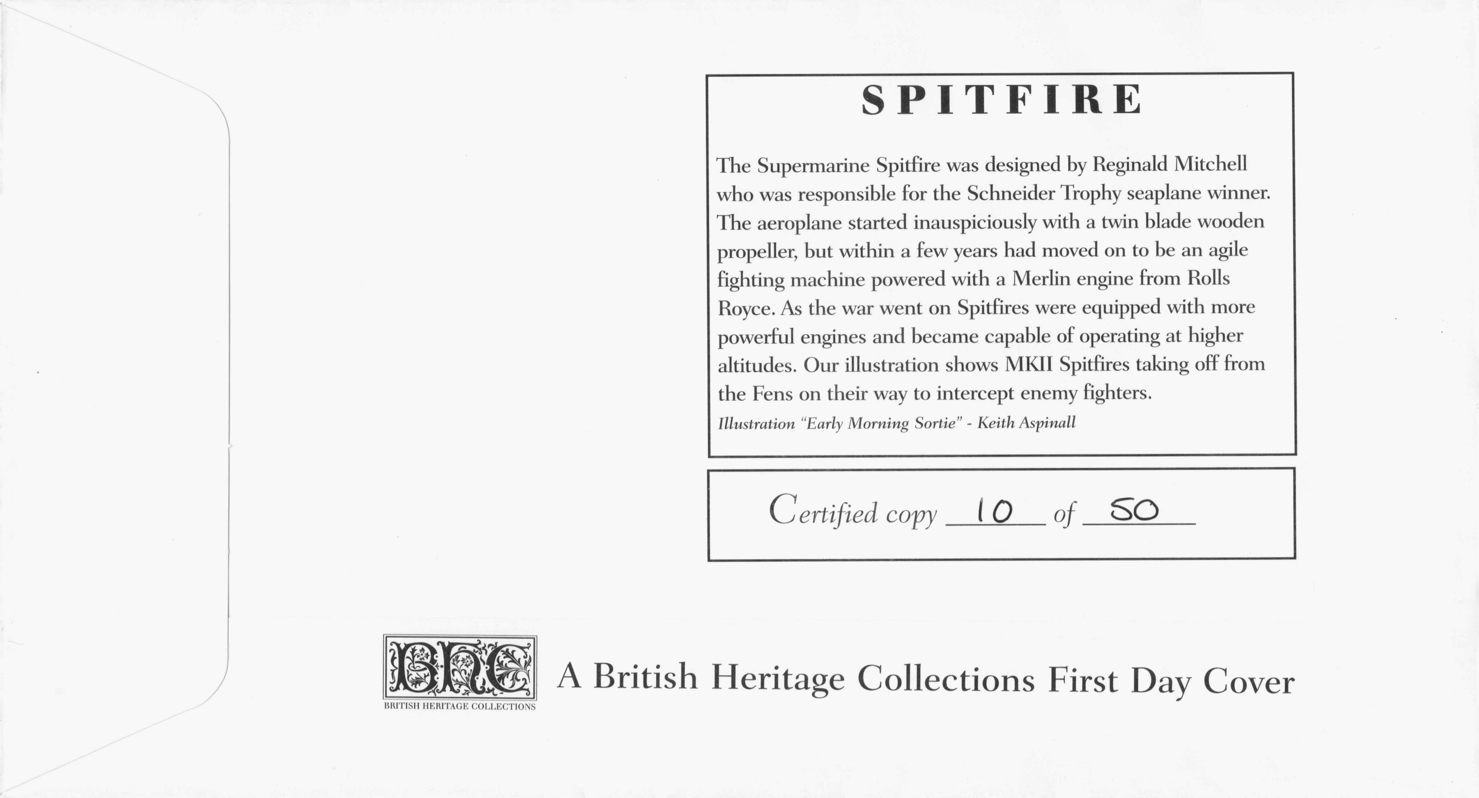 Alan Wilson Pilot D-Day Submarine Spitfire Military Plane LTD TO 50 Hand Signed FDC