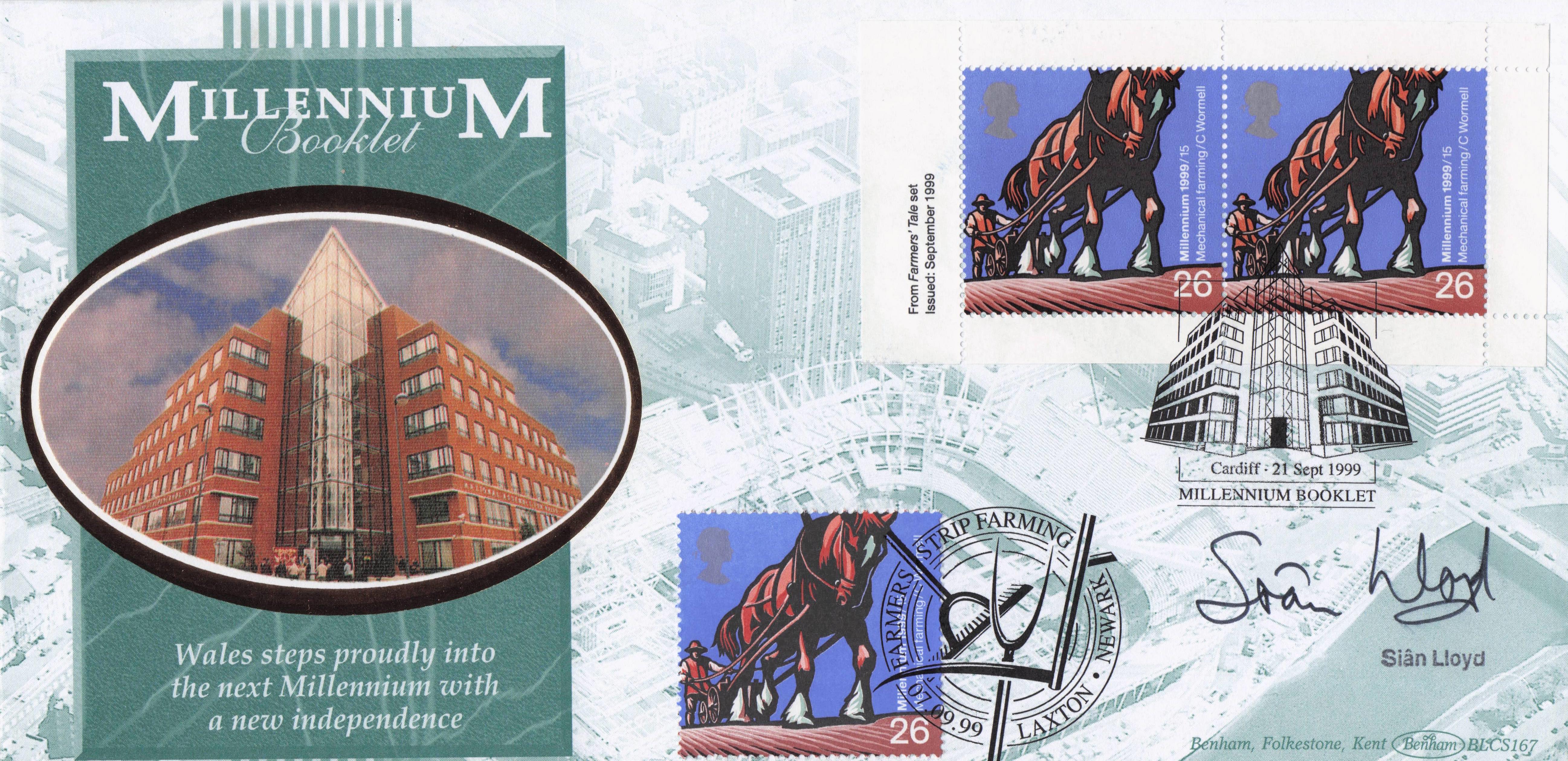 Sian Lloyd BBC Wales Weathergirl Millennium Hand Signed First Day Cover FDC