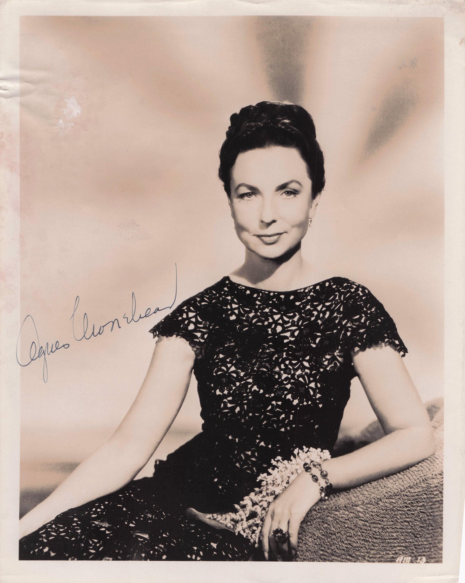 Agnes Moorehead Bewitched Citizen Kane Antique 10x8 Hand Signed Photo