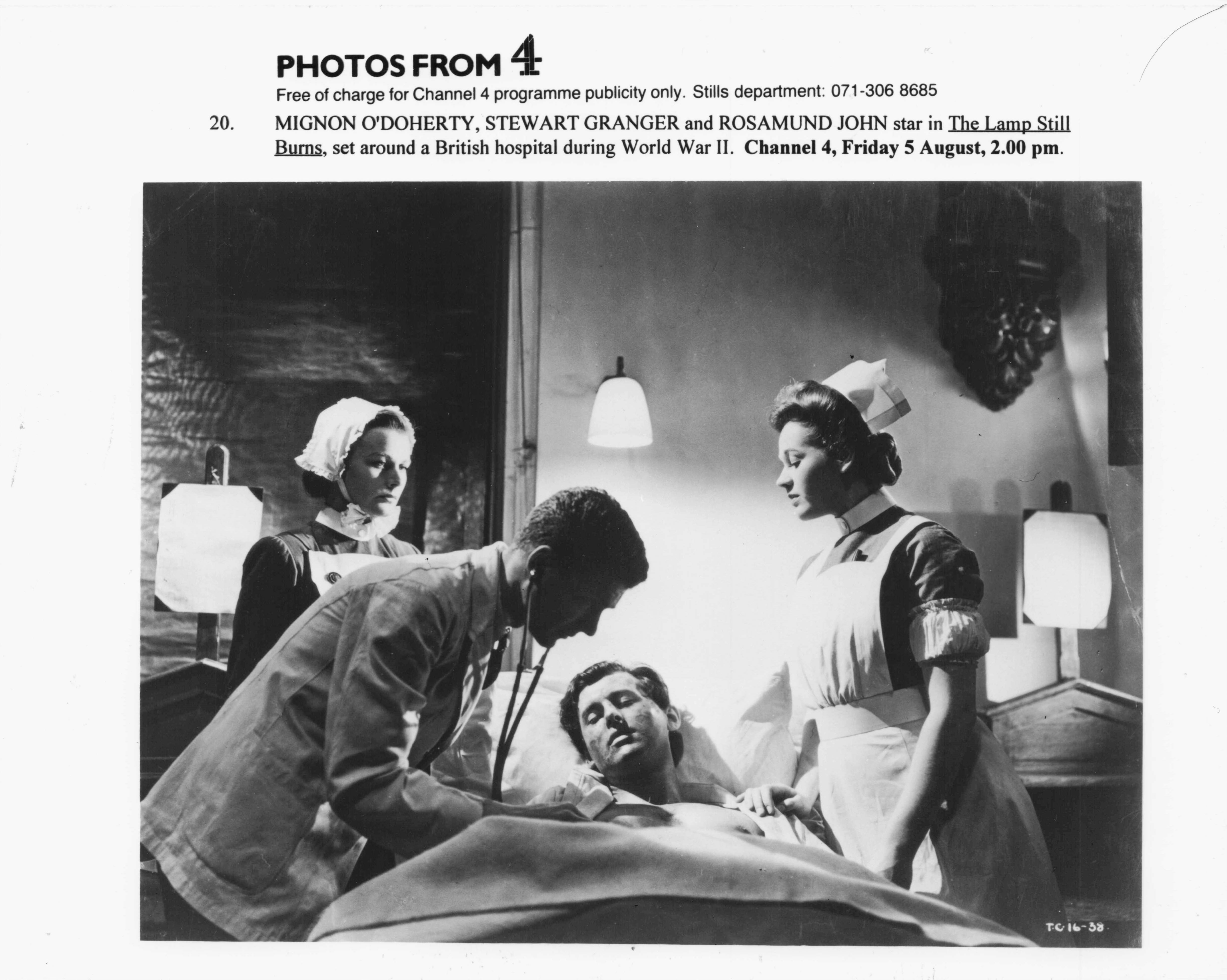 Stewart Granger The Lamp Still Burns C4 Television Press Media Publicity Photo