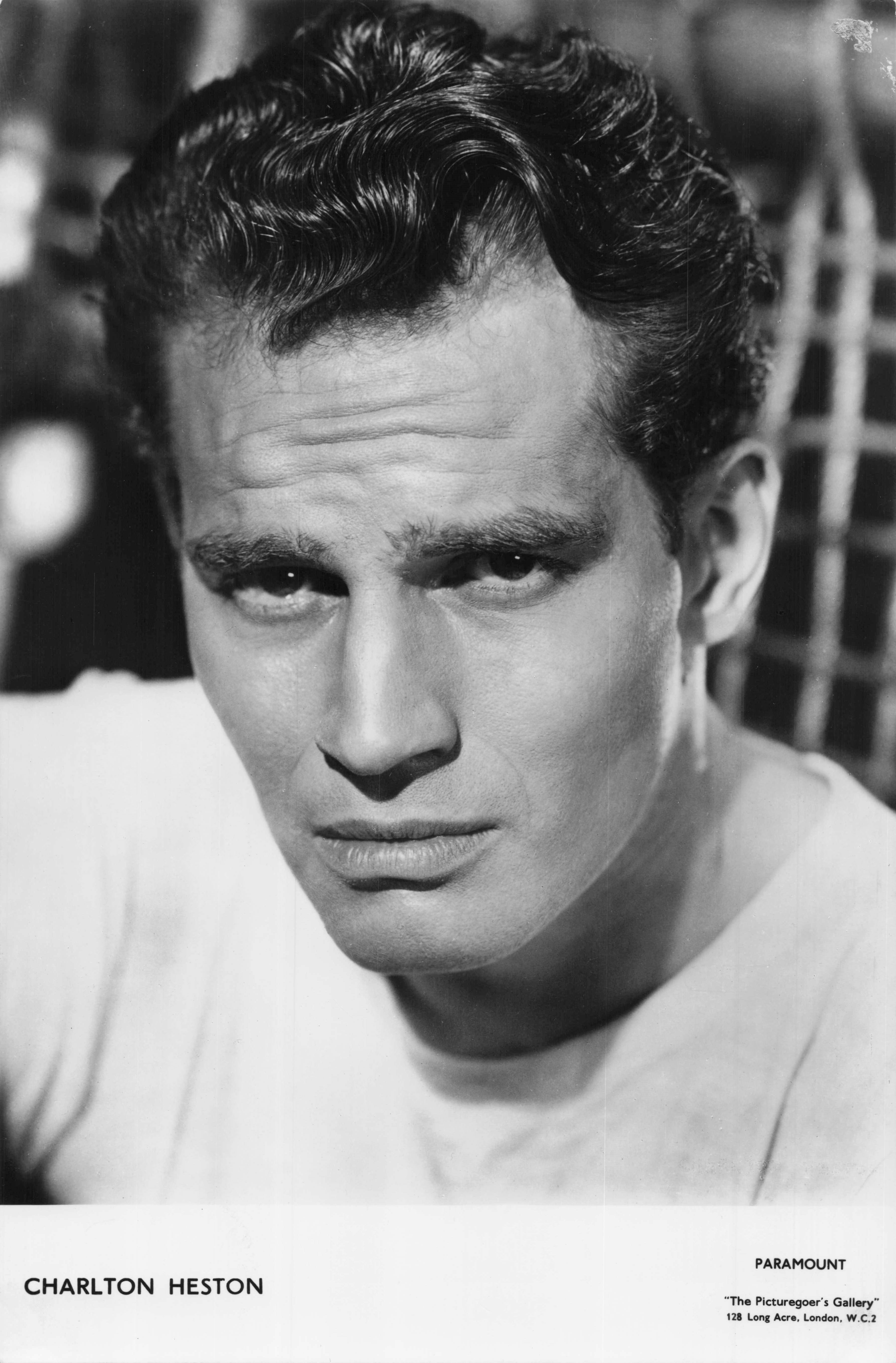 Charlton Heston Paramount Film Large Vintage Picturegoer Gallery Photo Card