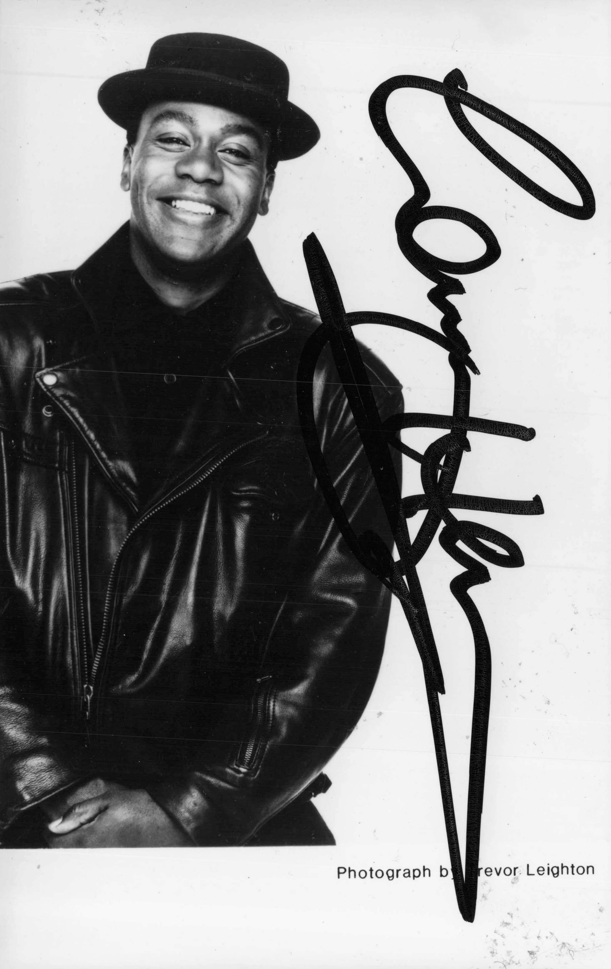 Lenny Henry Comedian Tiswas Vintage Publicity Autograph Hand Signed Photo