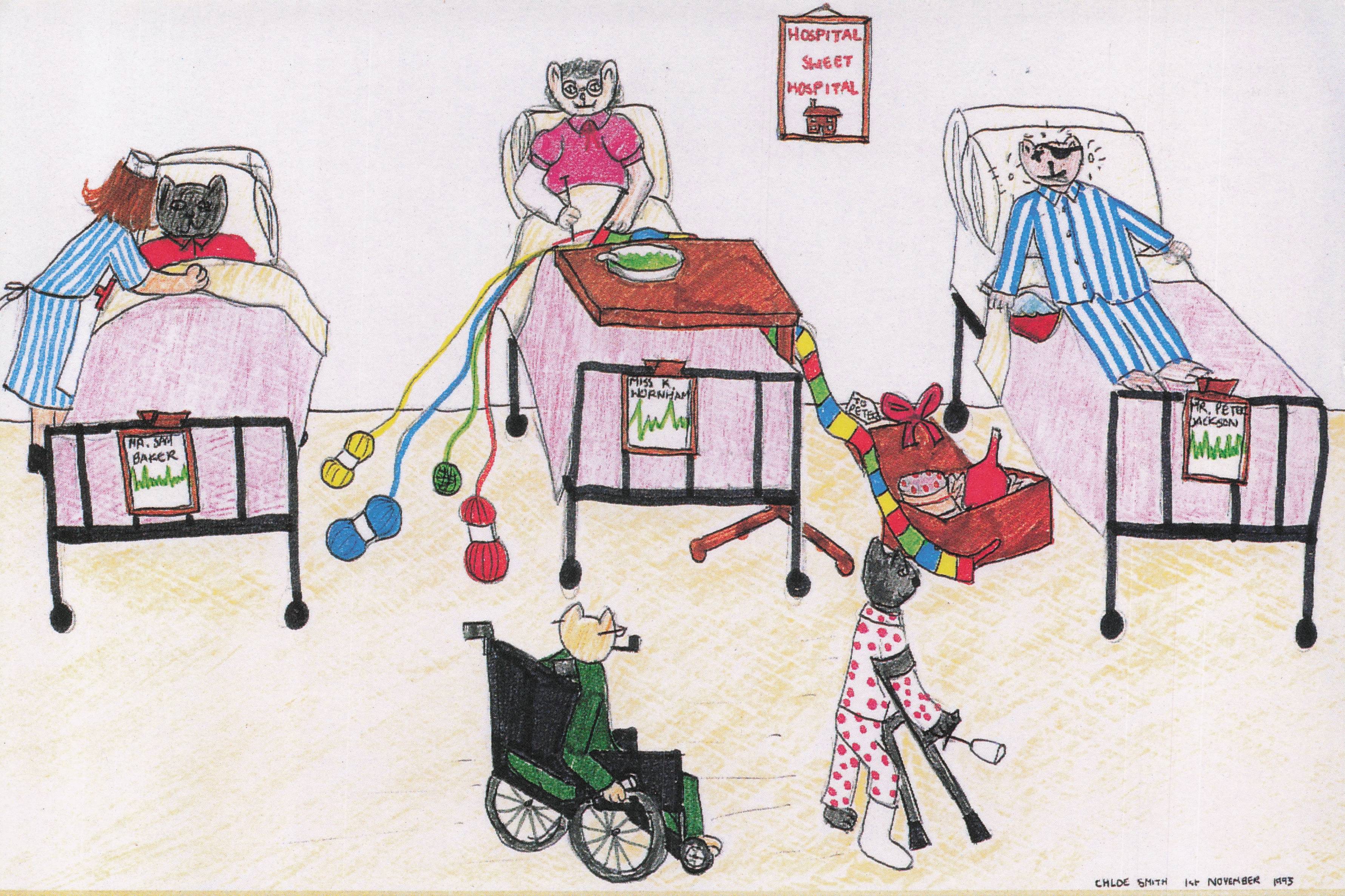 Chloe Smith Get Well Soon Hospital Painting Child Artist Hand Signed Postcard