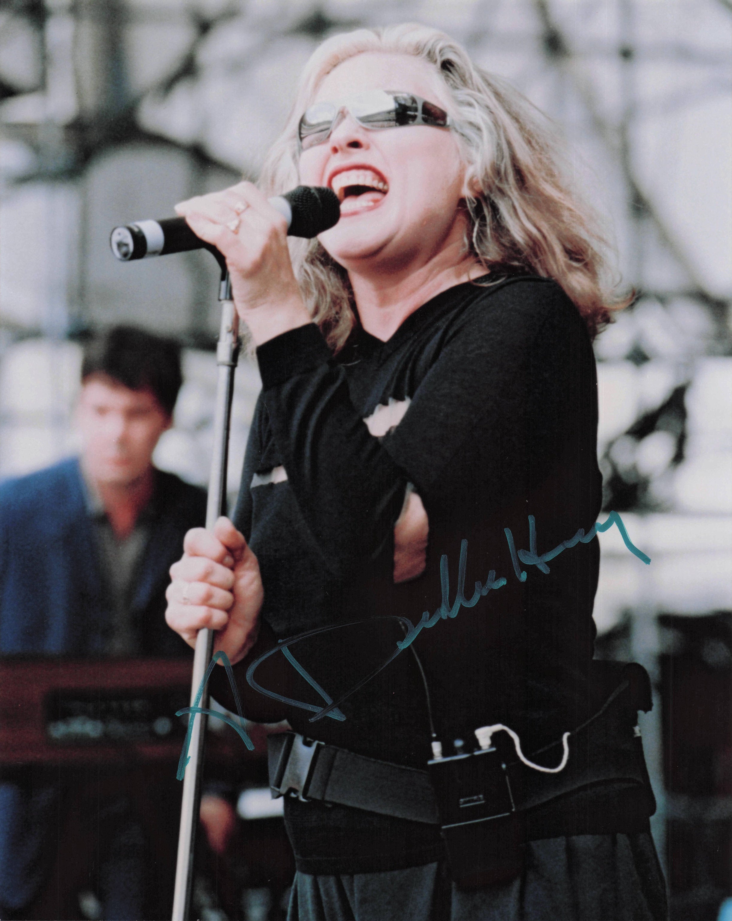 Deborah Debbie Harry Blondie Punk Rock Group Live 10x8 Hand Signed Photo