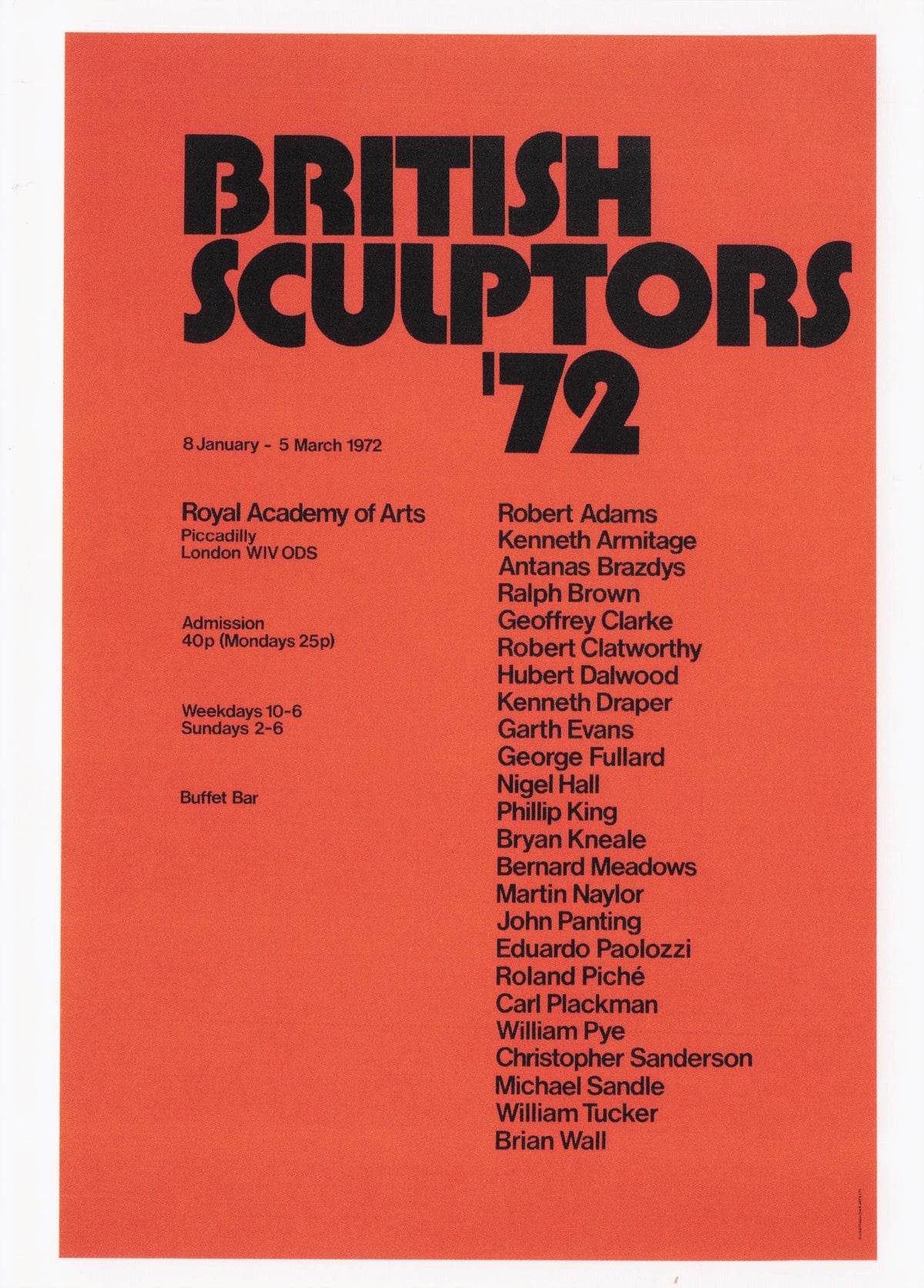British Sculptors 1972 London Art Exhibition By Beatles LP Designer Postcard