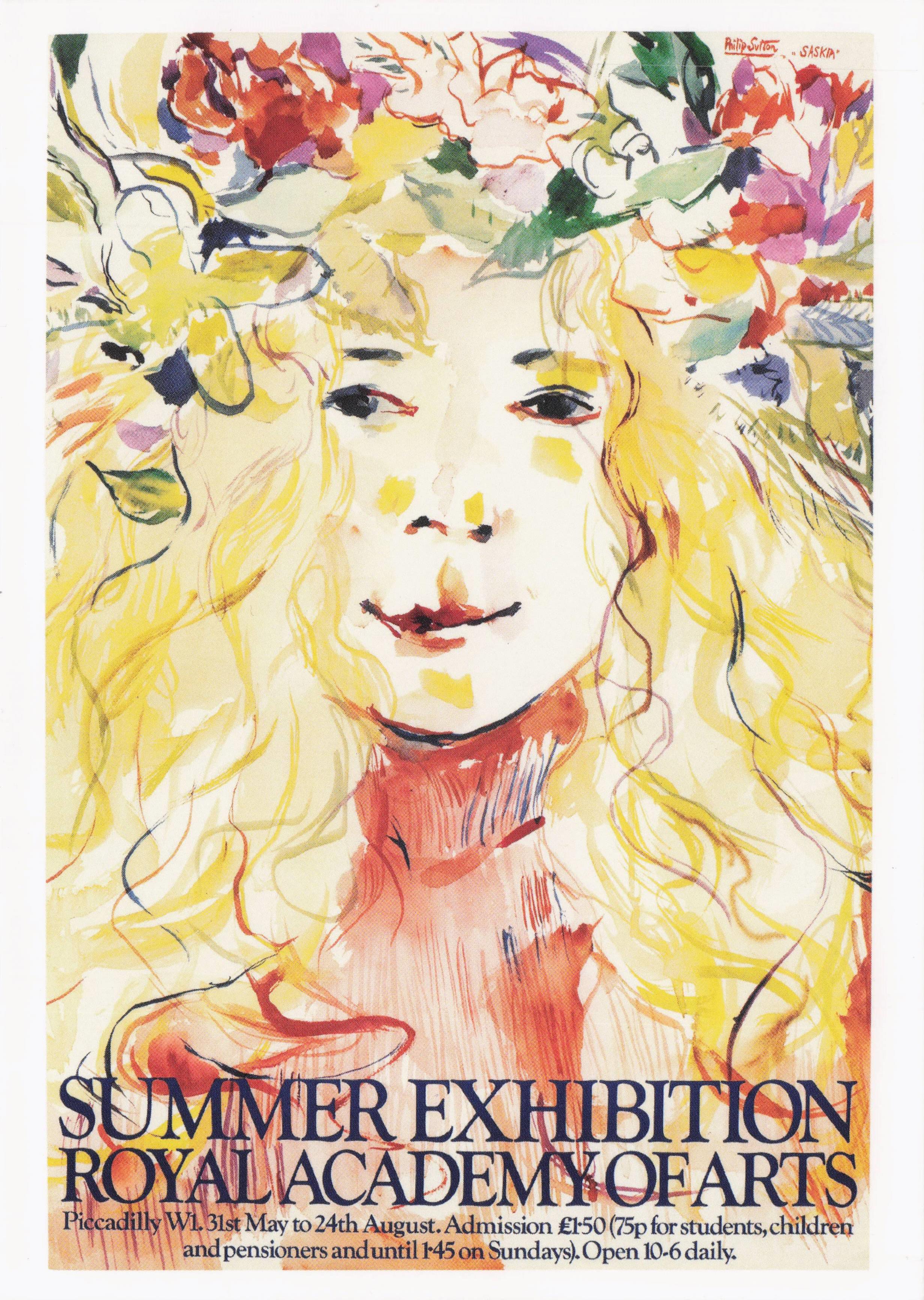 Phillip Sutton Saskia Painting 1980 Royal Academy Art Summer Exhibition Postcard