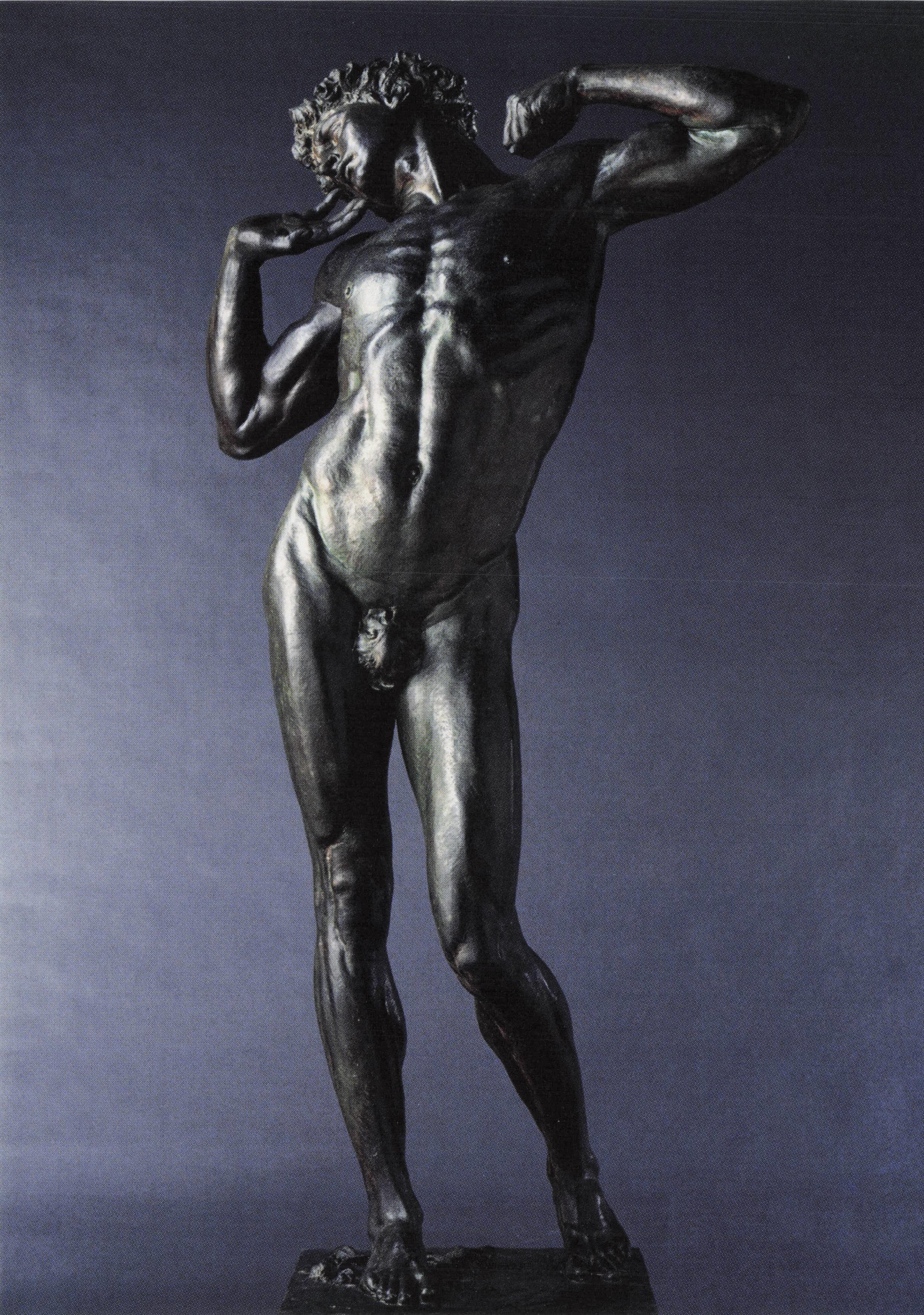 Lord Leighton The Sluggard Male Nude Risque Bronze Victorian Statue Art Postcard