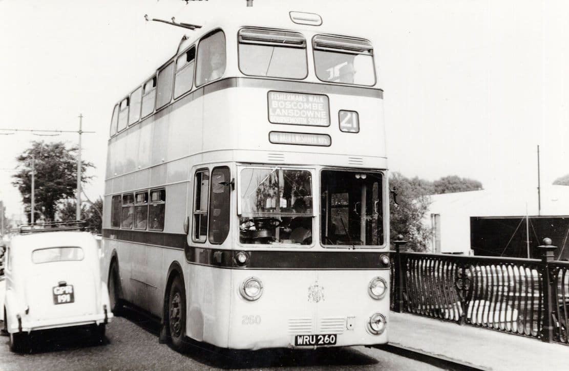 21 Boscombe Lansdowne 1960s Bournemouth Bus PB Postcard Photo