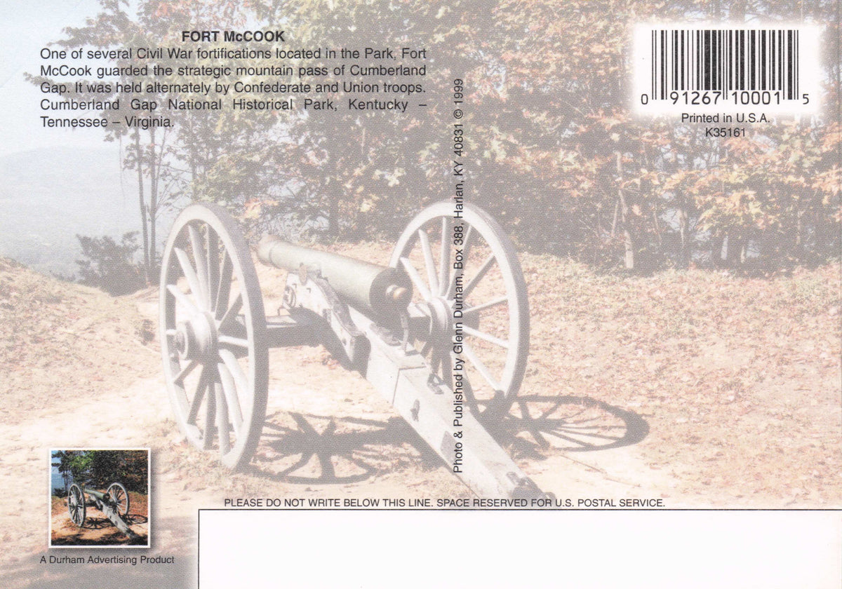 Fort McCook Old Civil War American Military Base Cannon Rare Photo Postcard