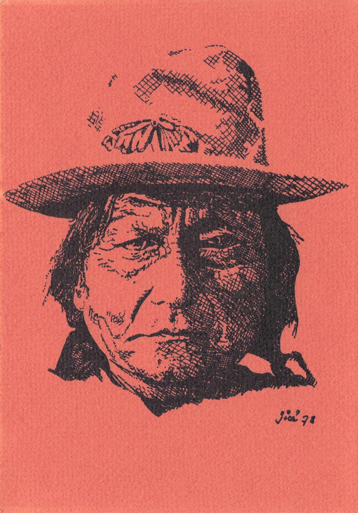 Tatanka Yotanka Sitting Bull Of Buffalo Bill RARE Frenc Illustrator Painting Postcard