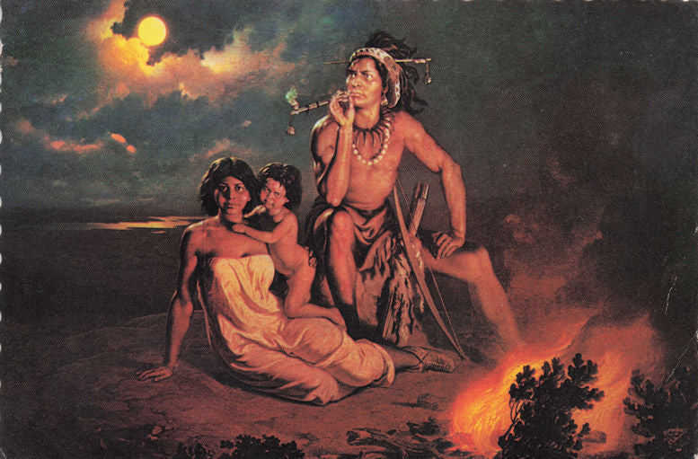 Native American Indian Knotts Berry Farm Buena Park California Painting Postcard