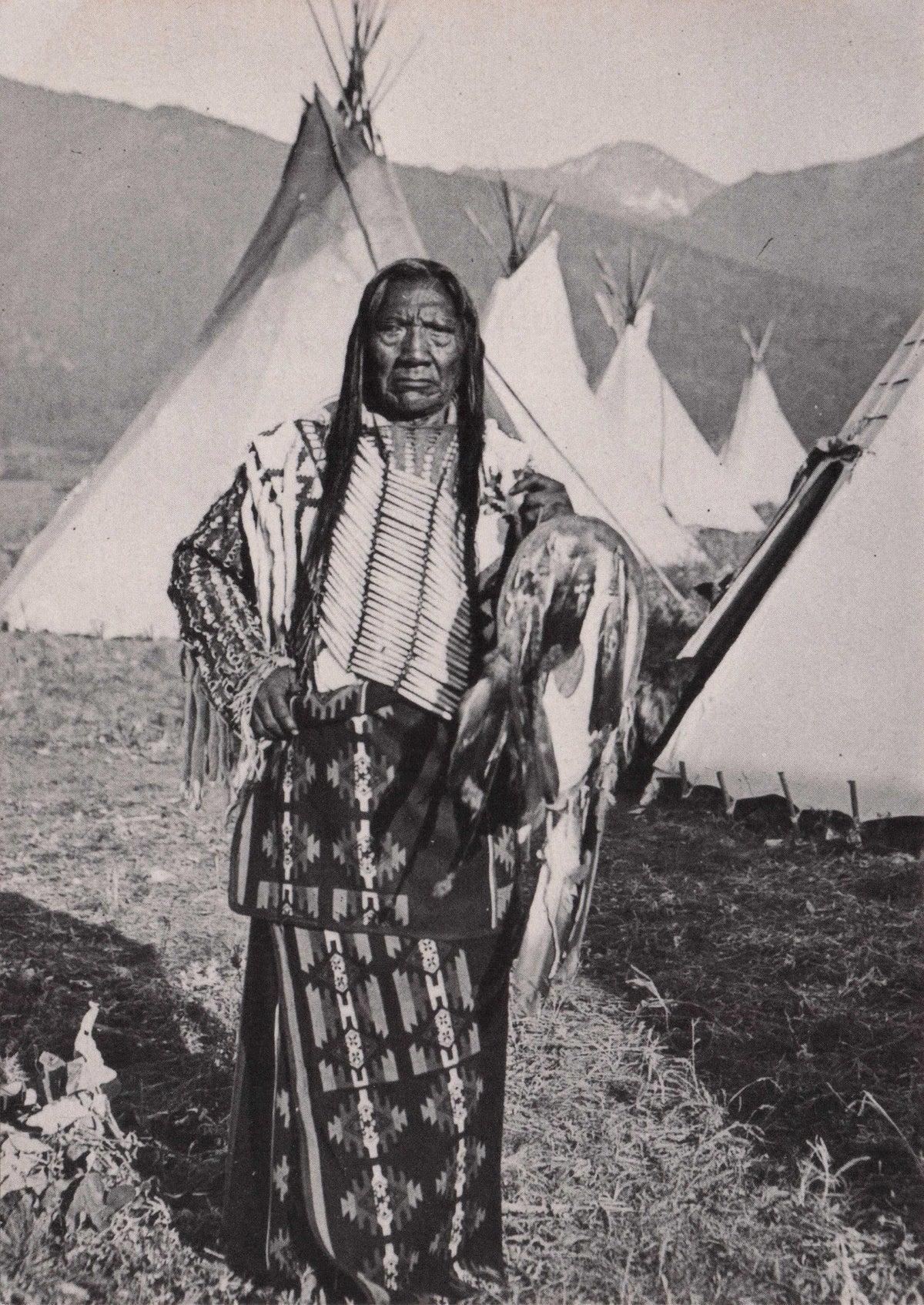 Great Chief Charlot Saltish Indian Native American Warrior at Saltash Postcard