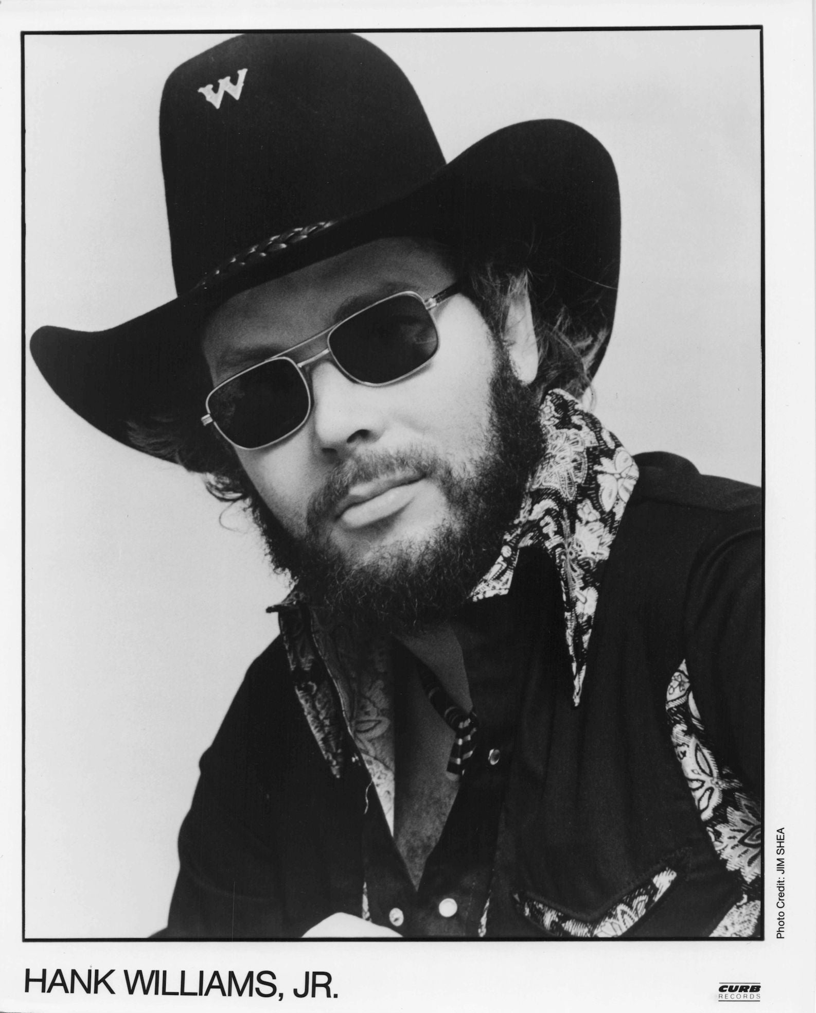 Hank Williams Jr Country & Western Singer Curb Records 10x8 Rare Media Photo