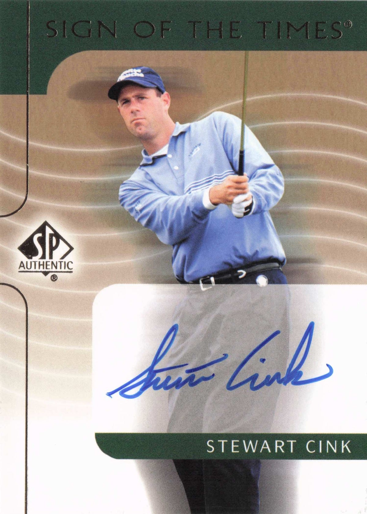Stewart Cink 2003 Sign Of The Times Hand Signed Golf Autograph Card