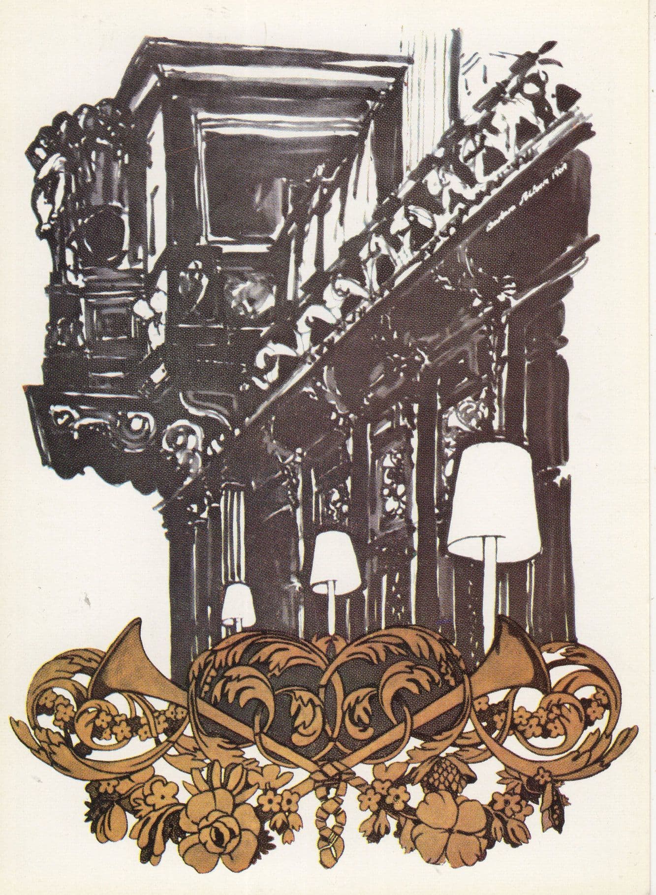 Grinling Gibbons Dutch Sculptor London Transport Painting Postcard