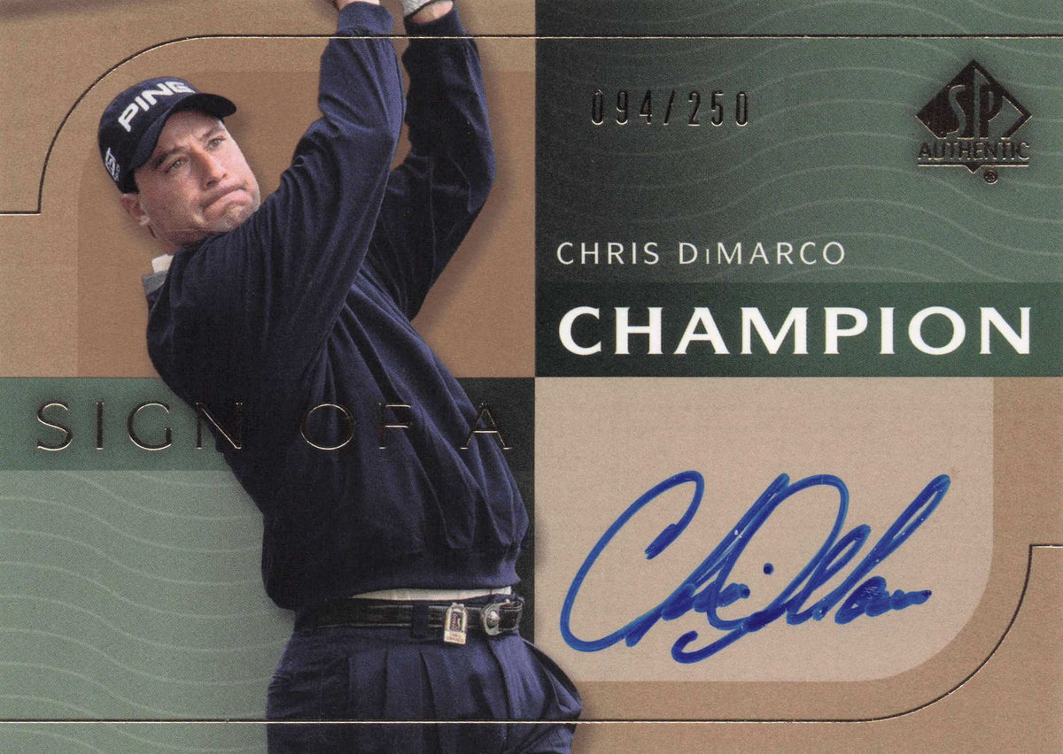 Chris DiMarco Sign Of A Champion SCARCE Hand Signed Golf Autograph Card