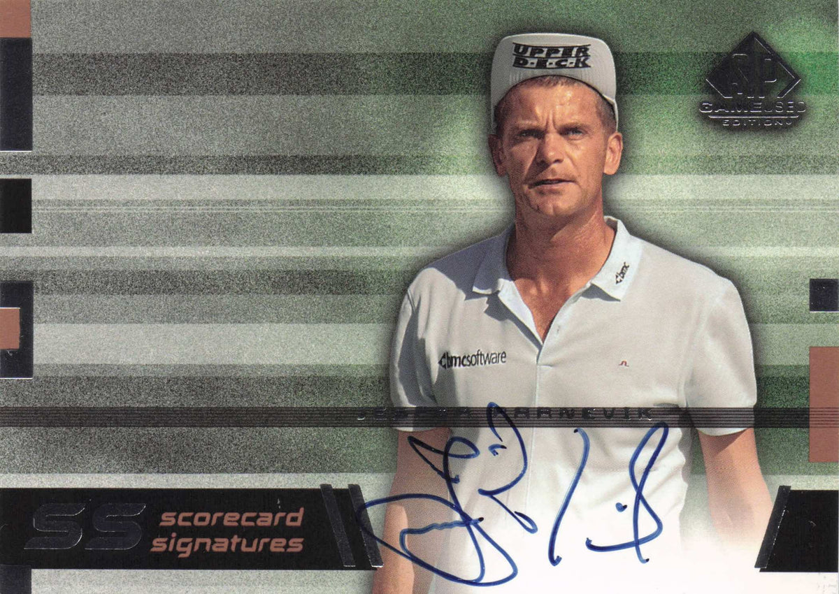 Jesper Parnevik Scorecard Signatures Golf Upper Deck Autograph Signed Card