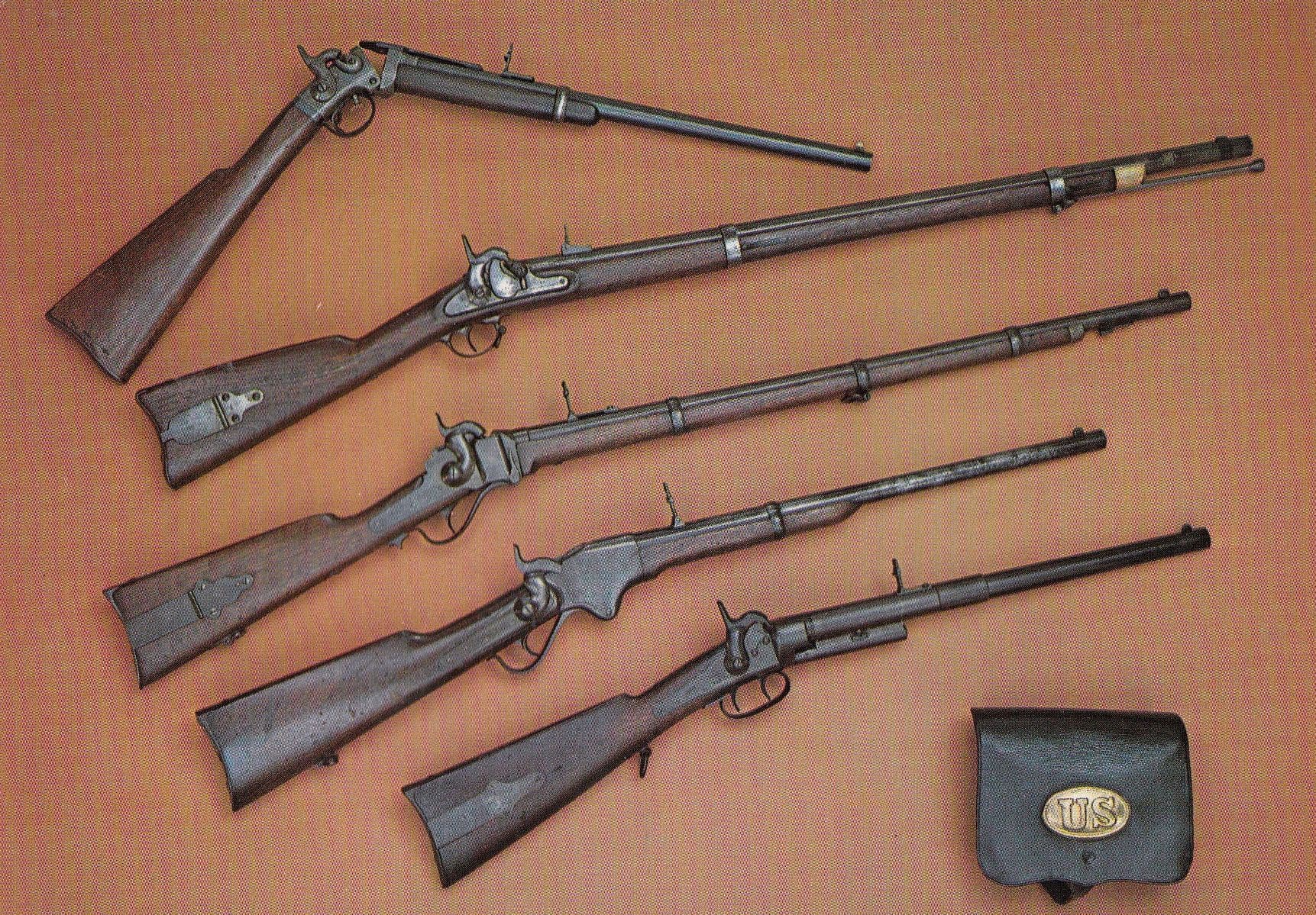 Guns Armoury Smith Cavalry 50 Caliber US Percussion Rifle Yankee Postcard