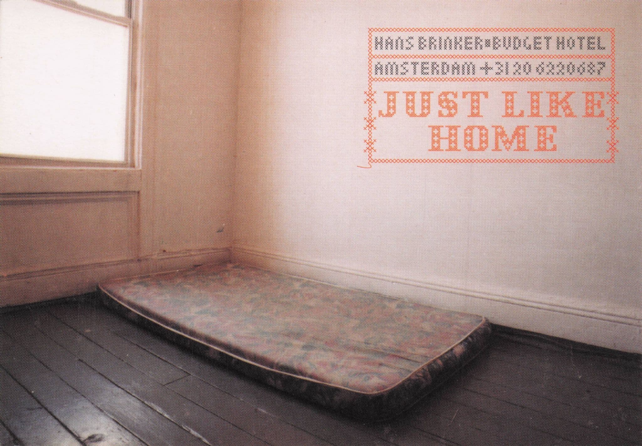 Hans Brinker Budget Hotel Amsterdam Bed Mat On Floor Advertising Postcard