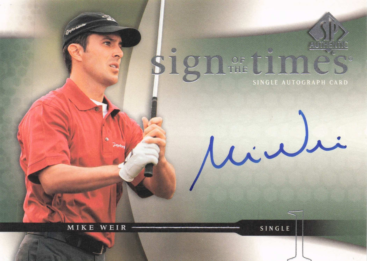 Mike Weir Sign Of The Times Golf 2004 Hand Signed Autograph Photo Card