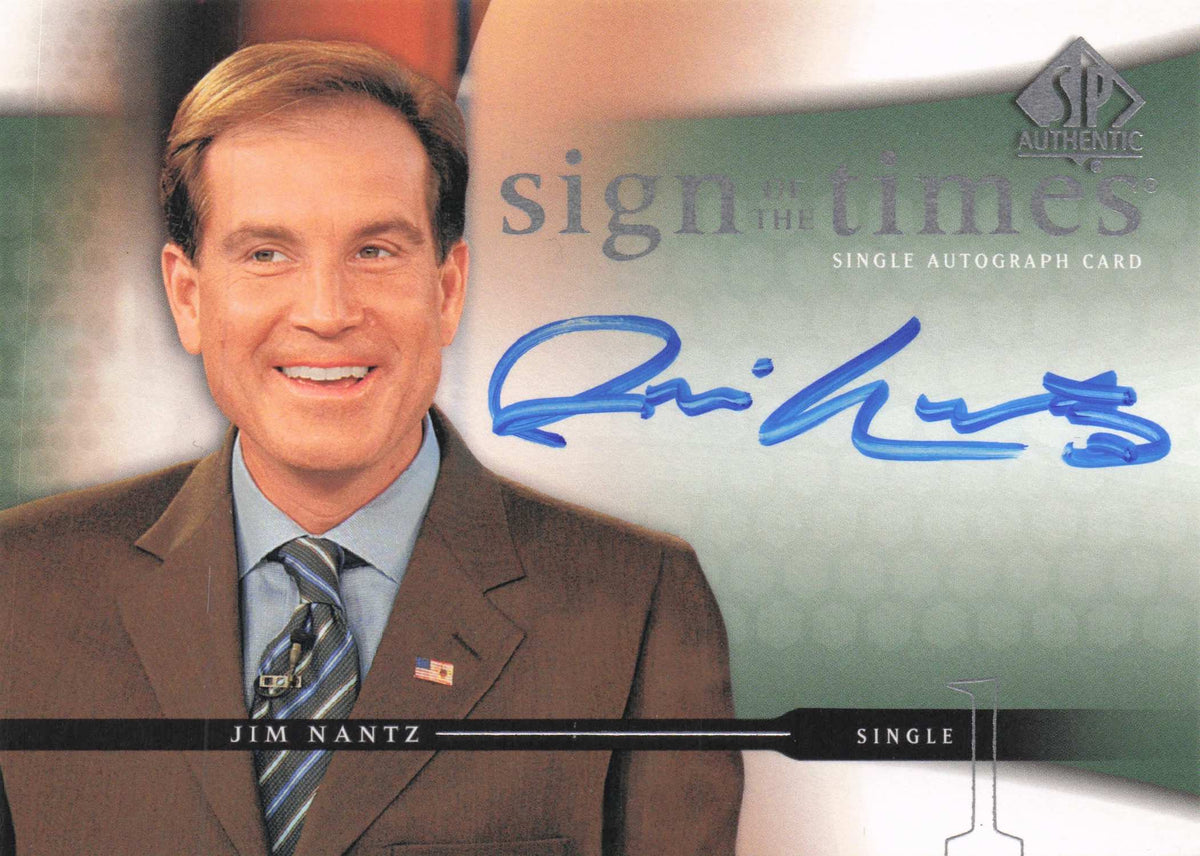 Jim Nantz Sign Of The Times Golf 2004 NBC TV Commentator Autograph Card