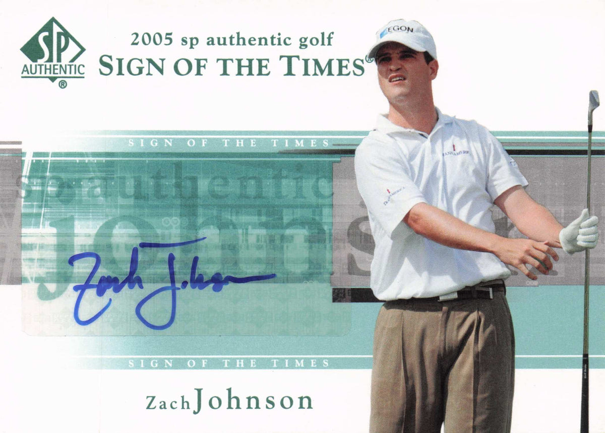 Zach Johnson Sign Of The Times Golf 2005 Hand Signed Autograph Photo Card