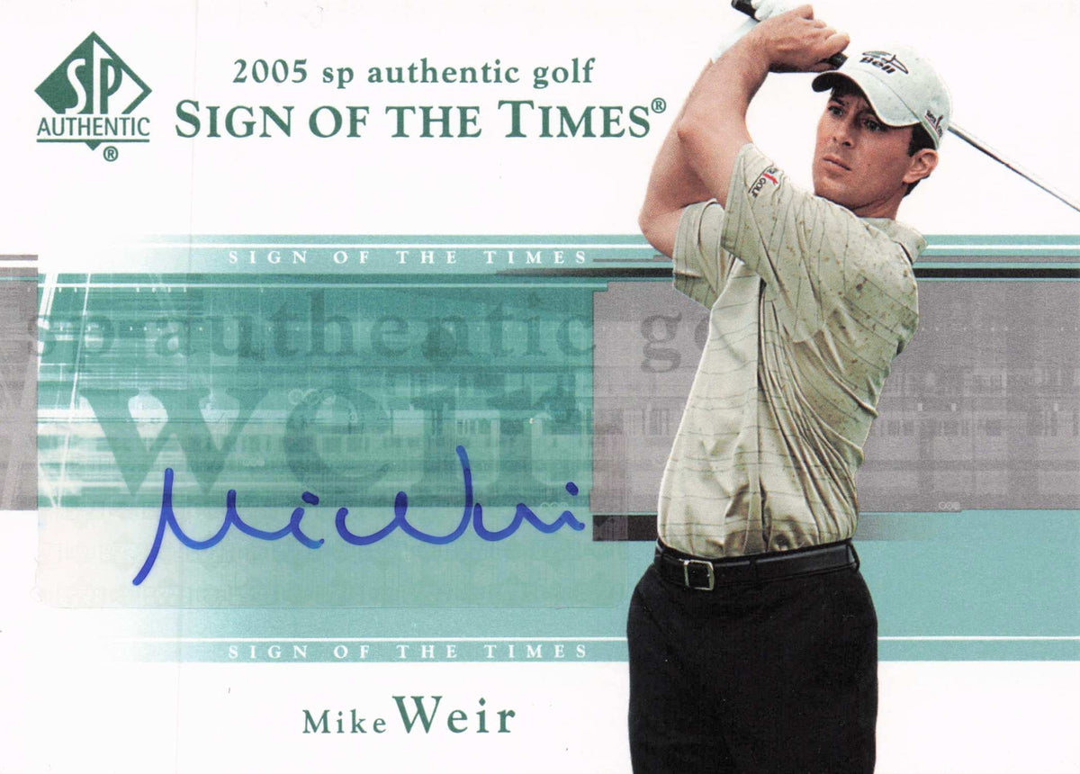 Mike Weir Sign Of The Times Golf 2005 Hand Signed Autograph Photo Card