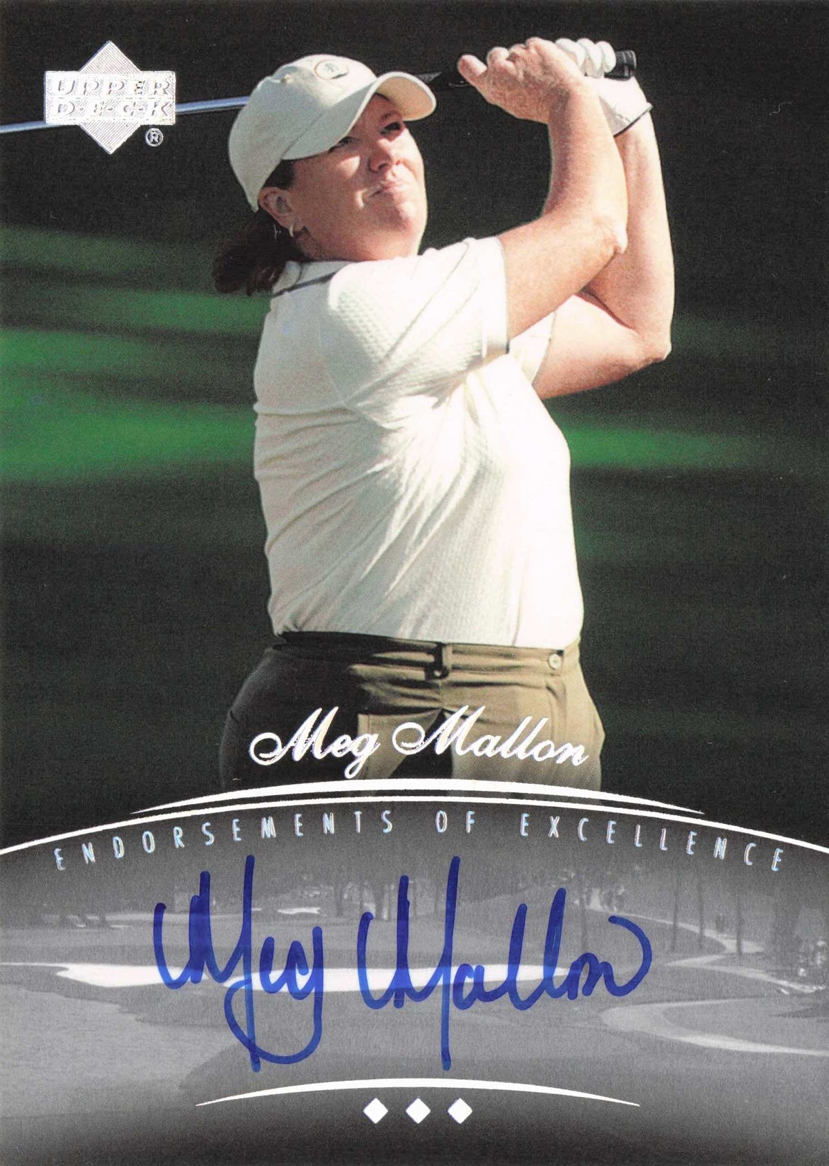 Meg Mallon Endorsements Of Excellence Golf Hand Signed Autograph Photo Card