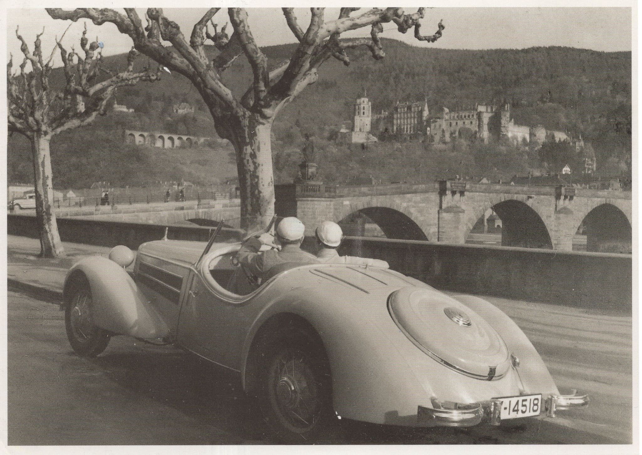 Heidelberg Germany Classic Car Postcard