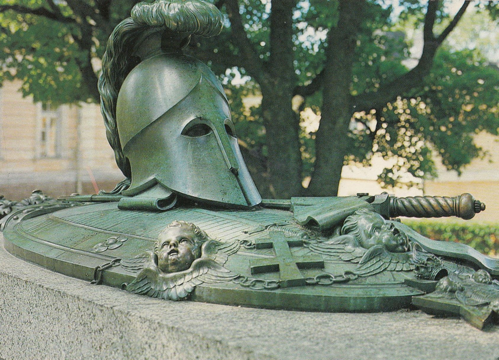 Helsinki Finland Ehrenscards Grave Knight Helmet Battle Postcard