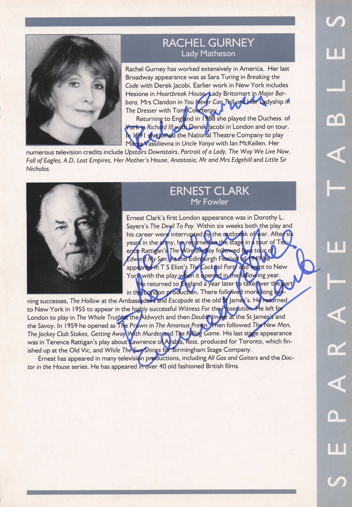 Rachel Gurney Ernest Clark Dambusters Doctor At Sea Hand Signed Photo Page