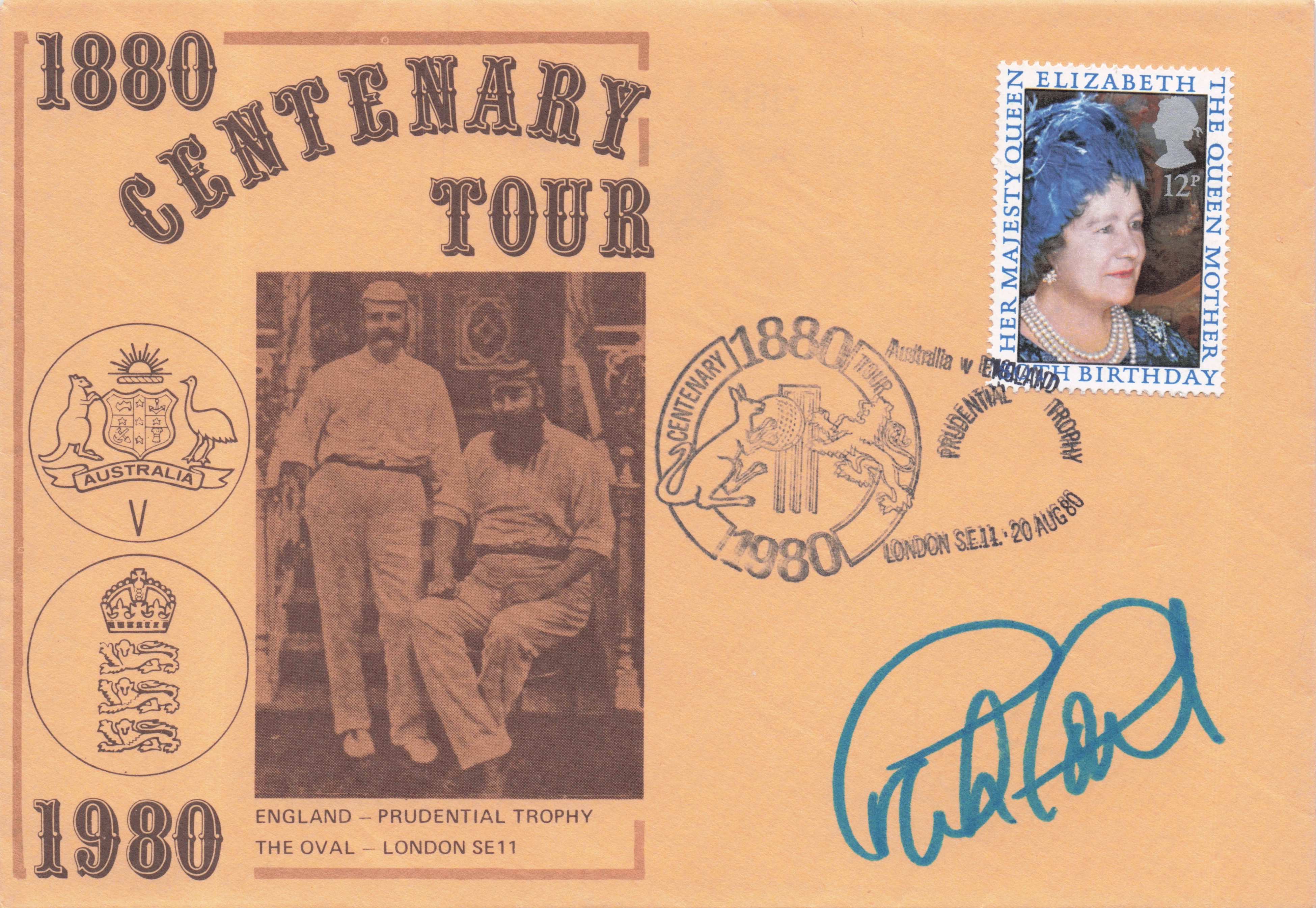 Graham Gooch of Essex Vintage 1980 Cricket Centenary Tour Hand Signed FDC
