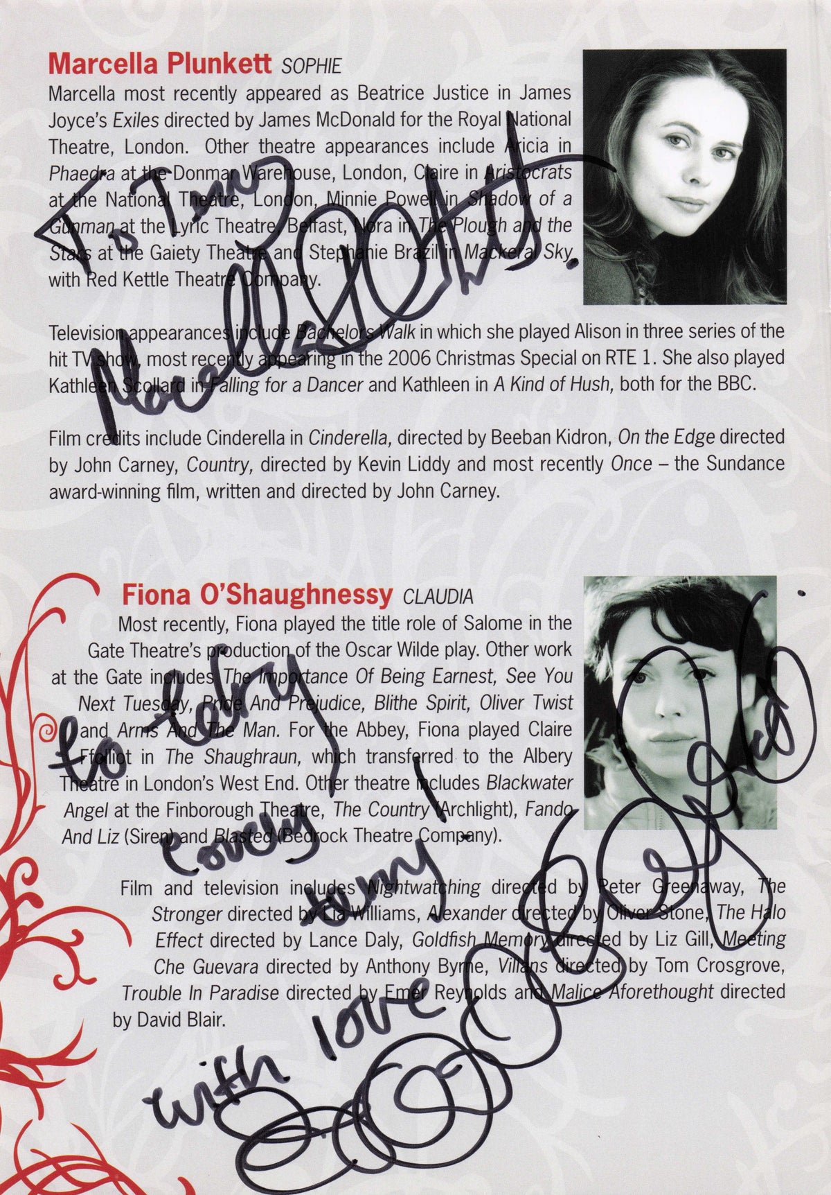 David Horovitch Miss Marple The Conjuring Film Nun Hand Signed Photo Theatre Page