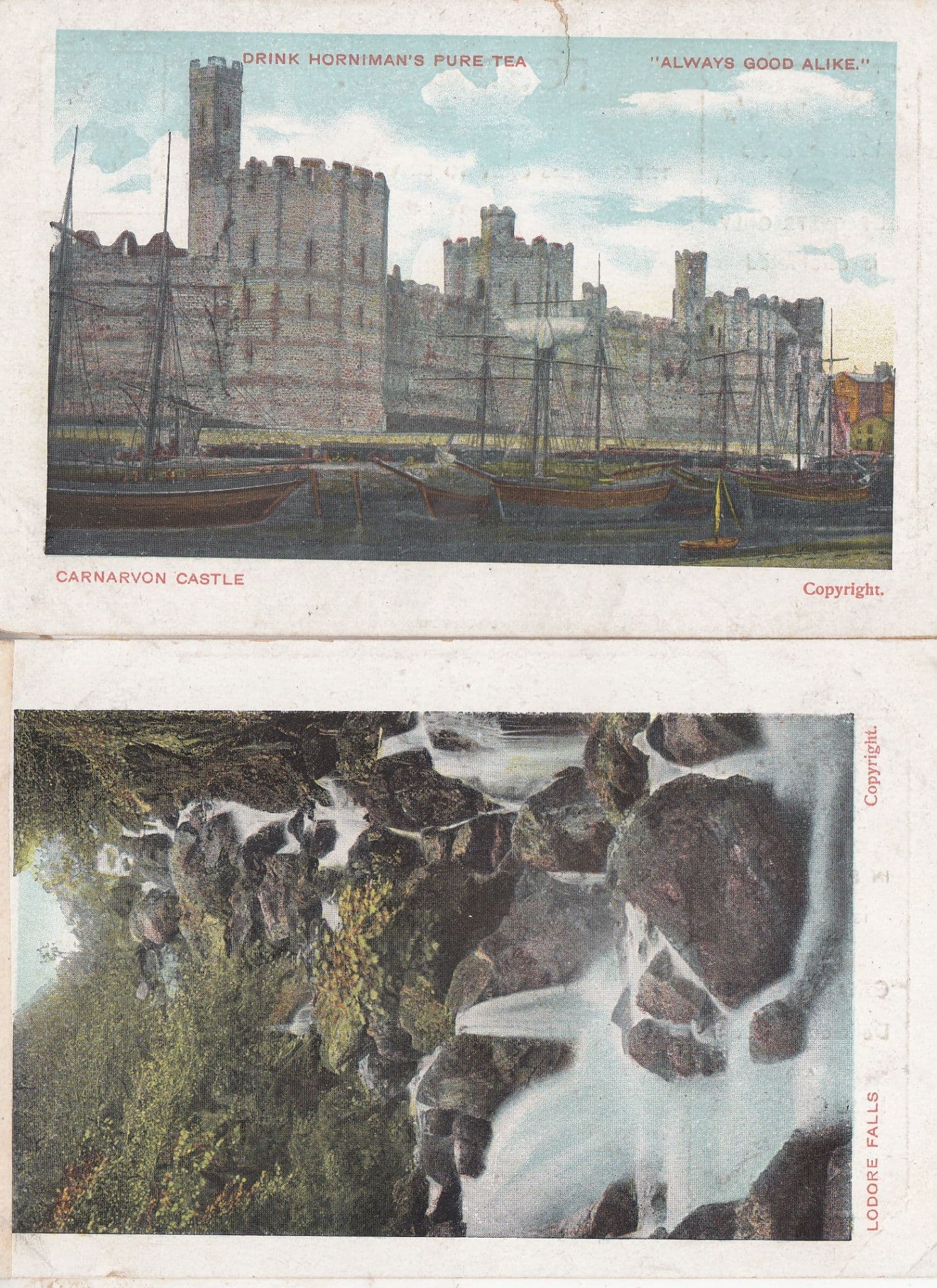 Hornimans Pure Tea 2x Old Advertising Postcard s
