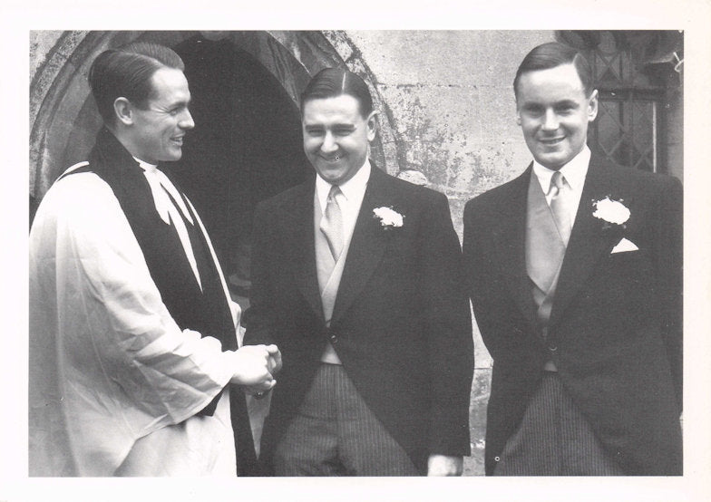 Revd David Sheppard & Colin Cowdrey Cricket Church Rare Real Photo Postcard